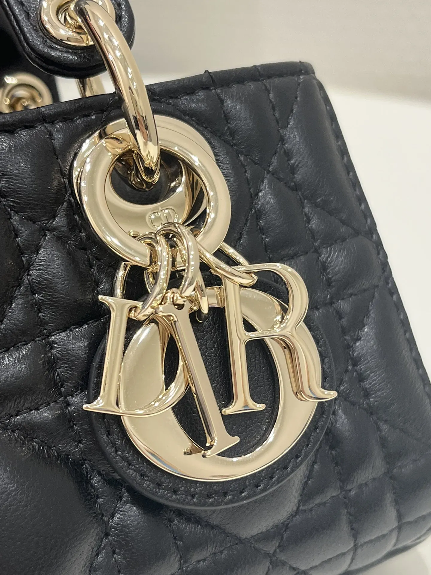 Dior D Joy 黑色羊皮手袋 手提斜挎