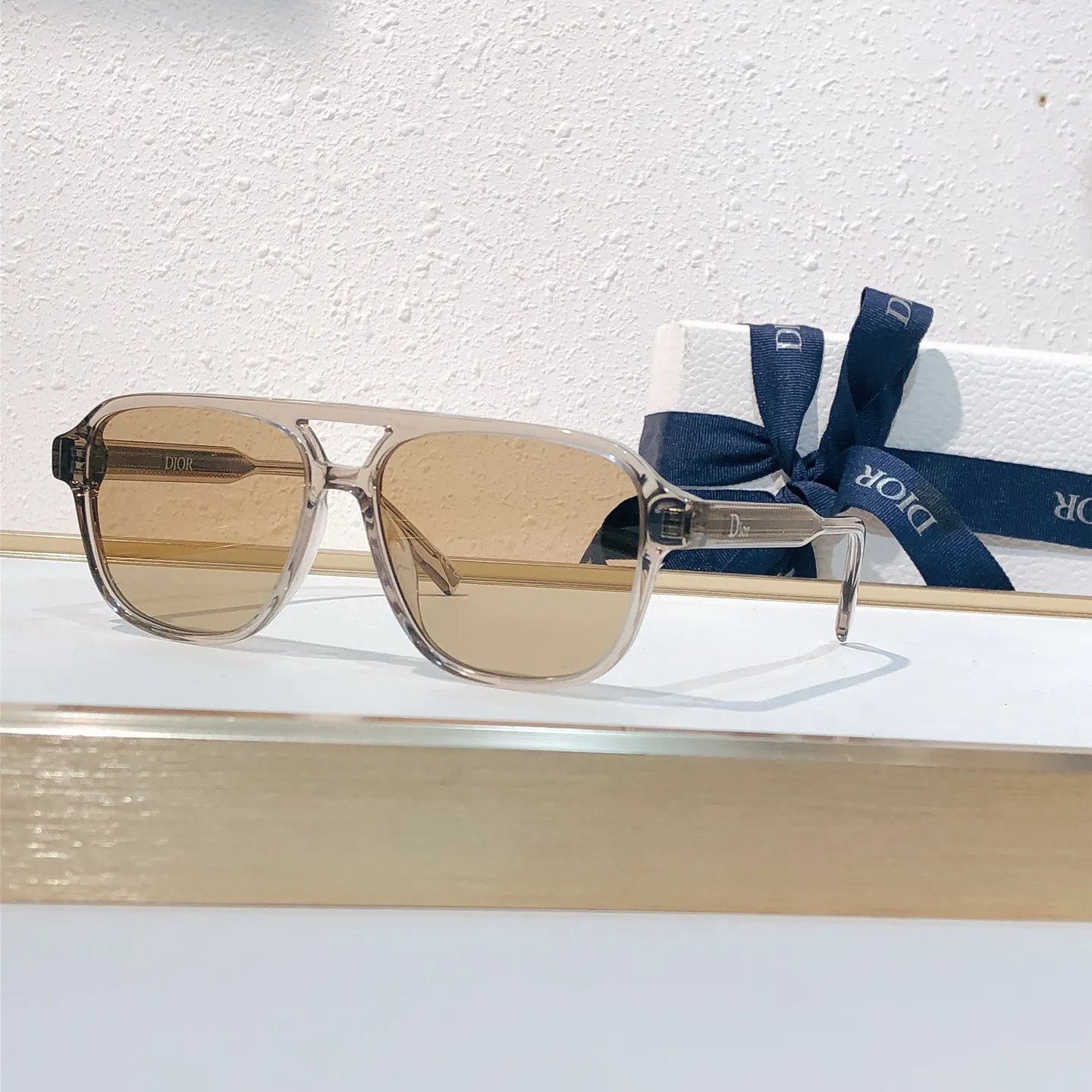 Dior 黑色方形太阳镜 时尚遮阳
