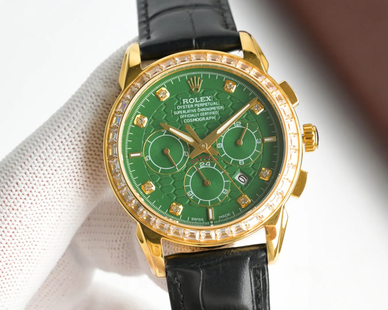 Rolex 小牛皮 搭 意大利进口小牛皮 手錶 經典腕表款