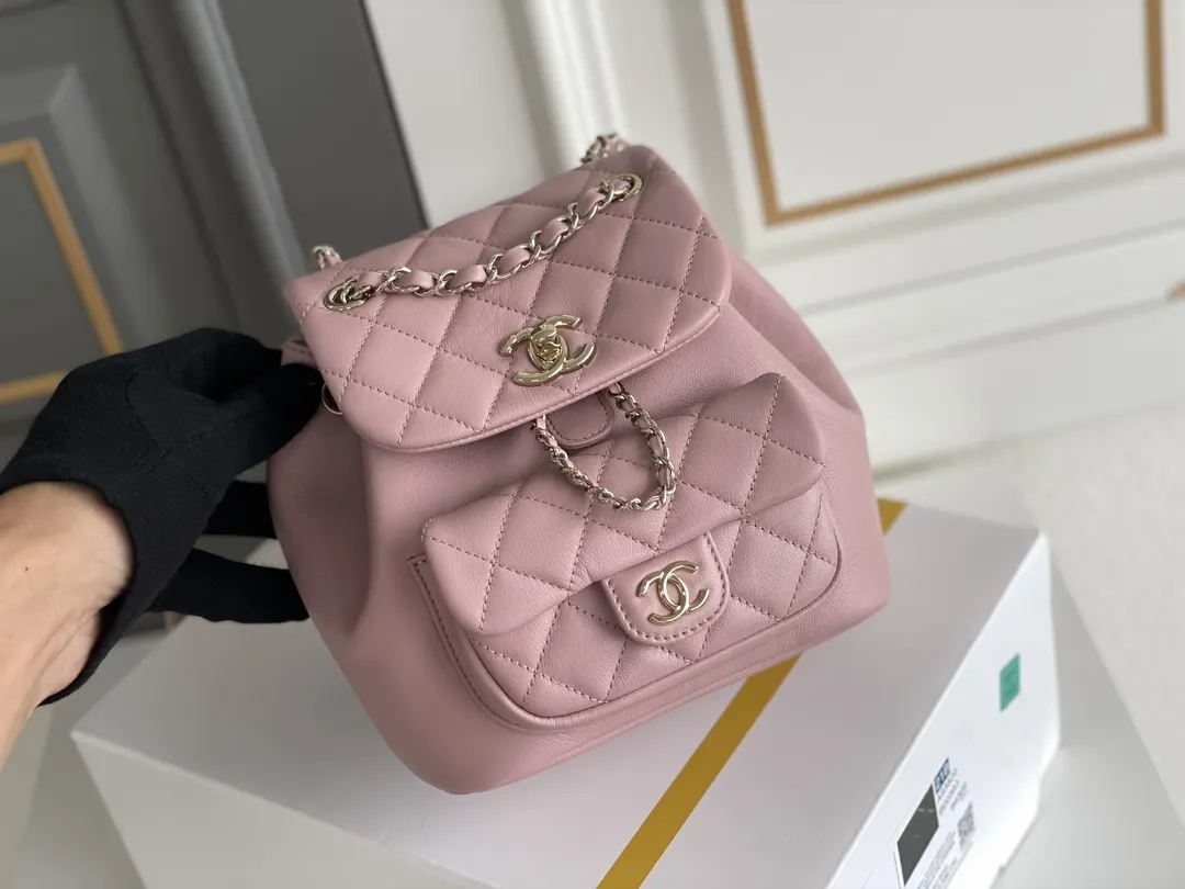 Pink Backpack Leather