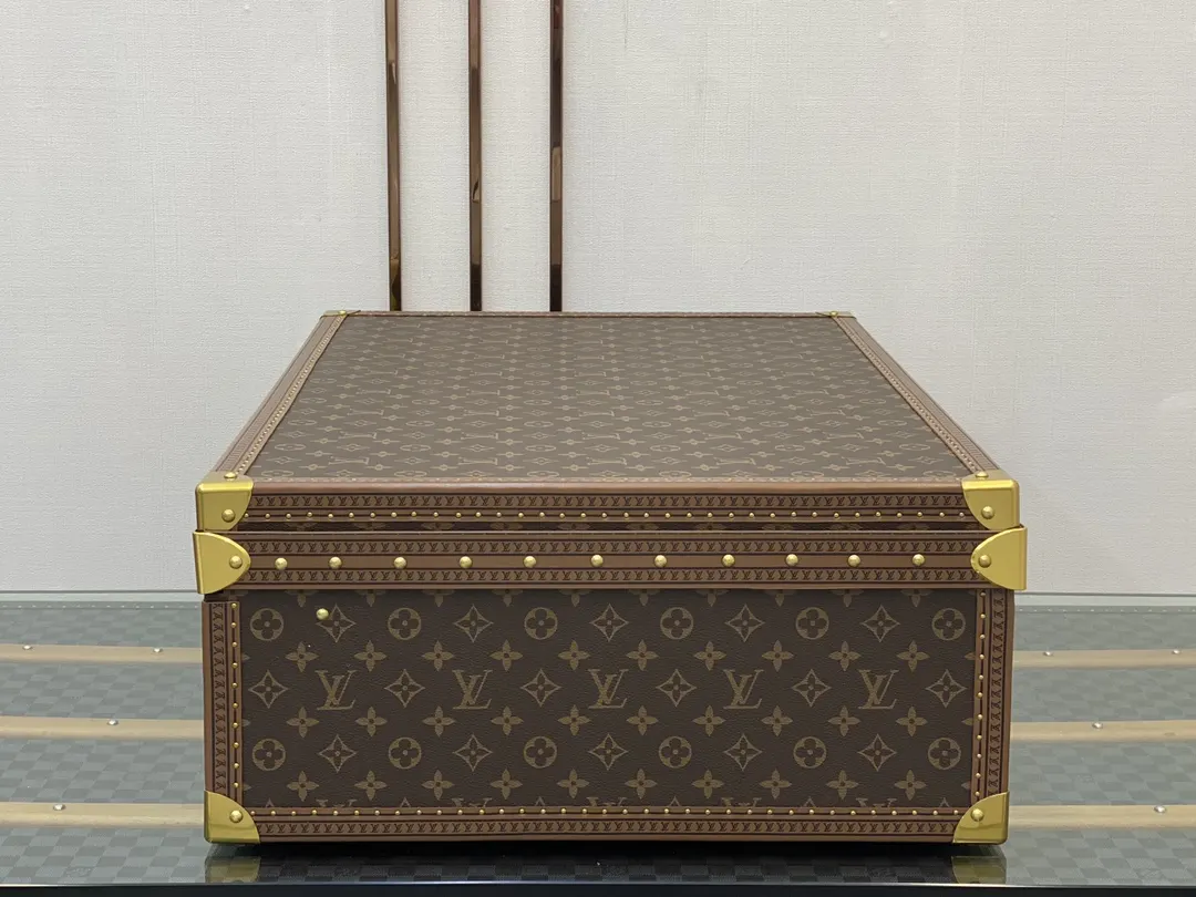 Louis Vuitton Gold Suitcase Travel Lightweight Canvas