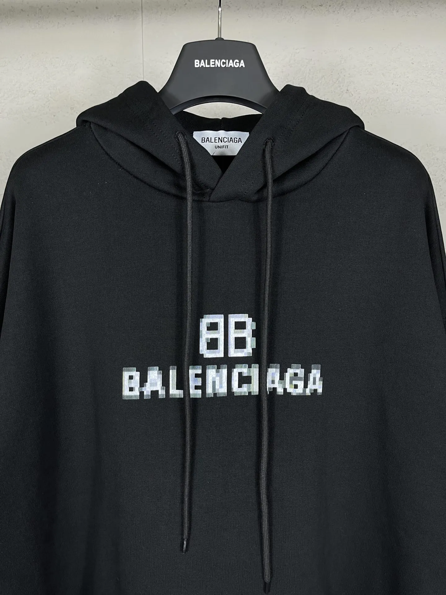 Balenciaga Logo Hoodie Sweatshirt Black