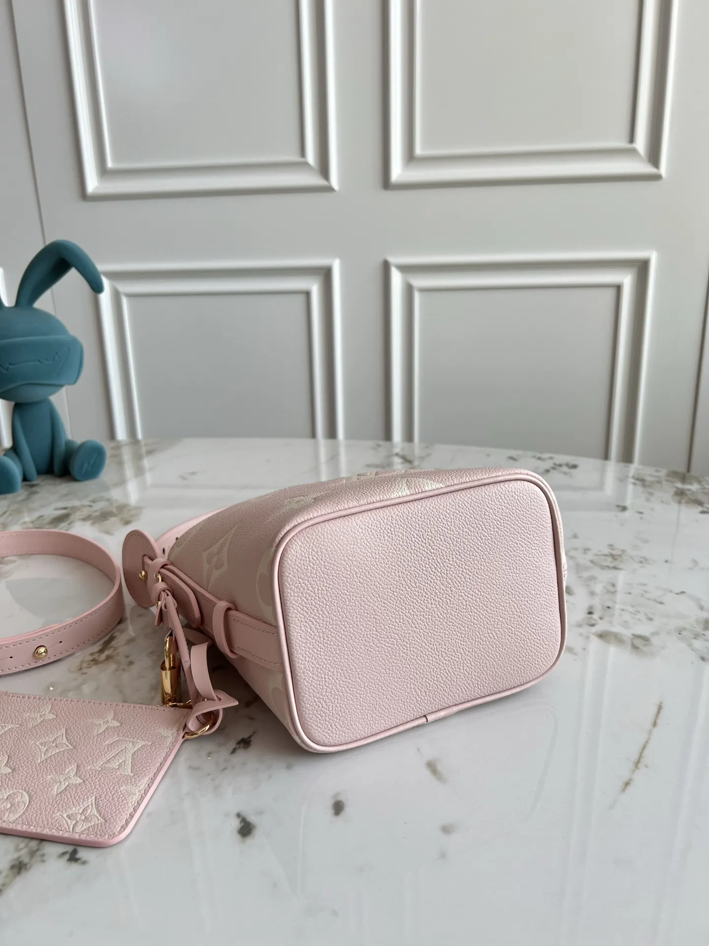Black Pink Organizer Pouch Travel Leather