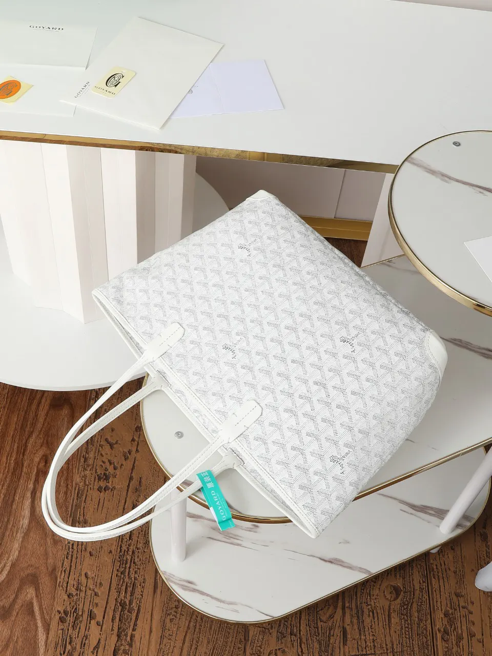 Goyard 白色 皮革 托特包 大容量托特款
