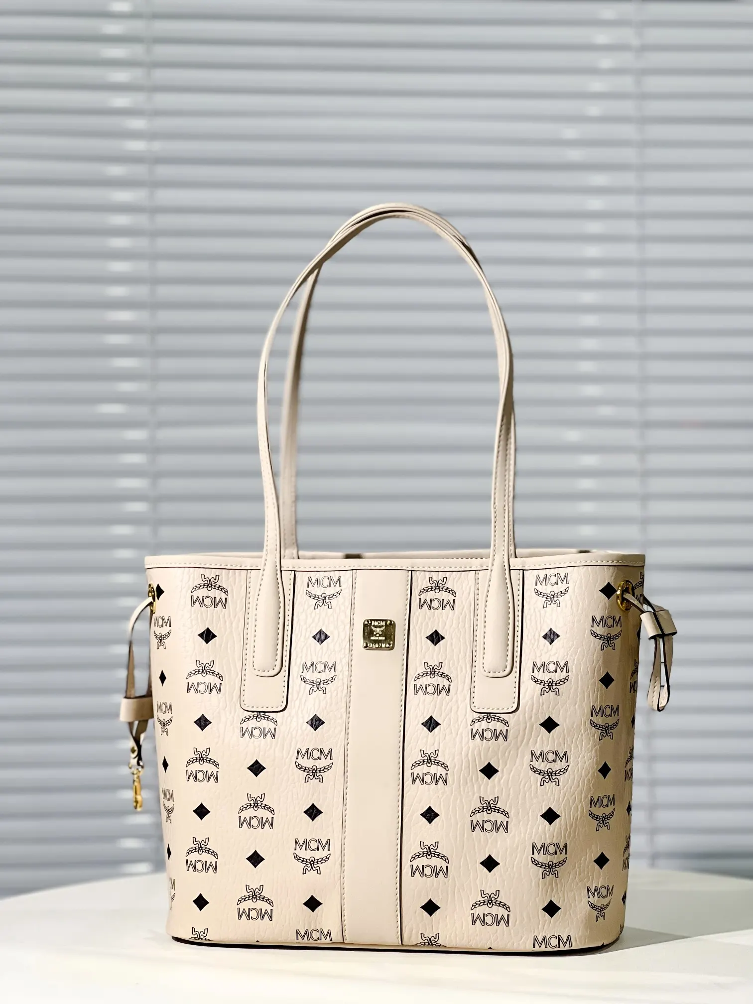 Beige Backpack Canvas