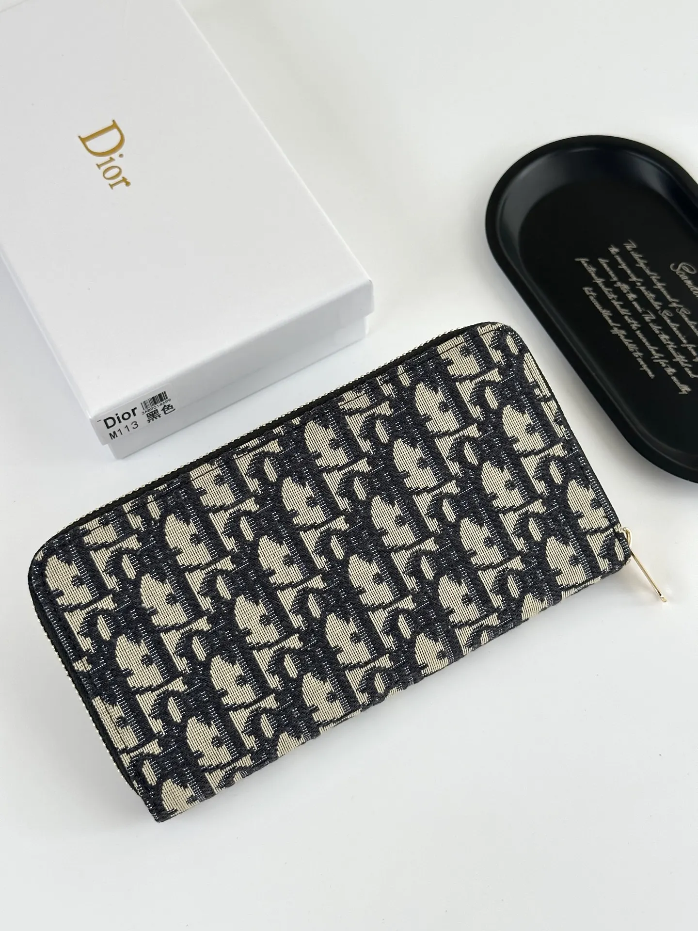 Dior Oblique Black Leather Wallet Image 3 Dior Oblique Black Leather Wallet Image 3