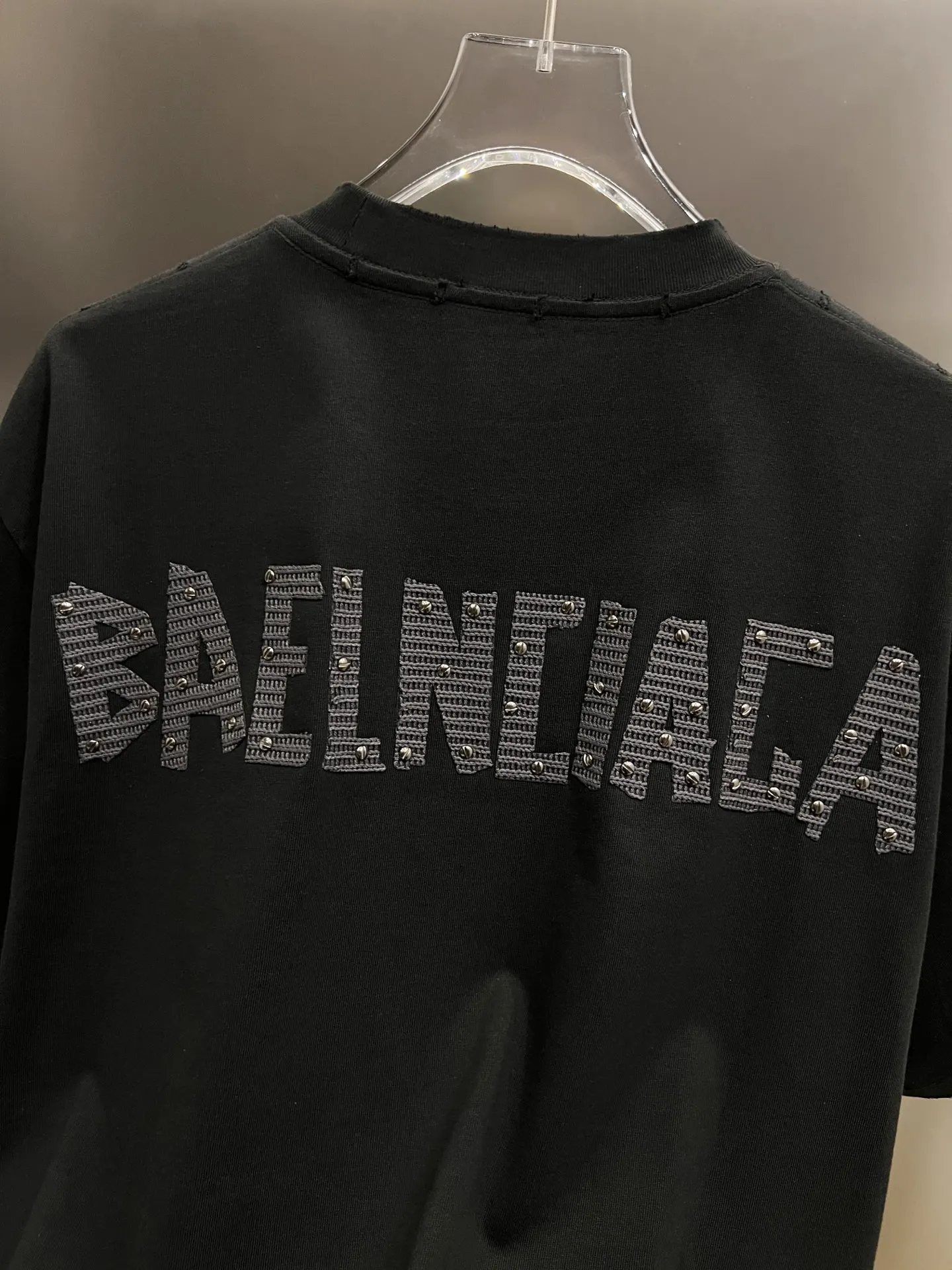 Balenciaga 黑色 Logo 短袖T恤 宽松休闲