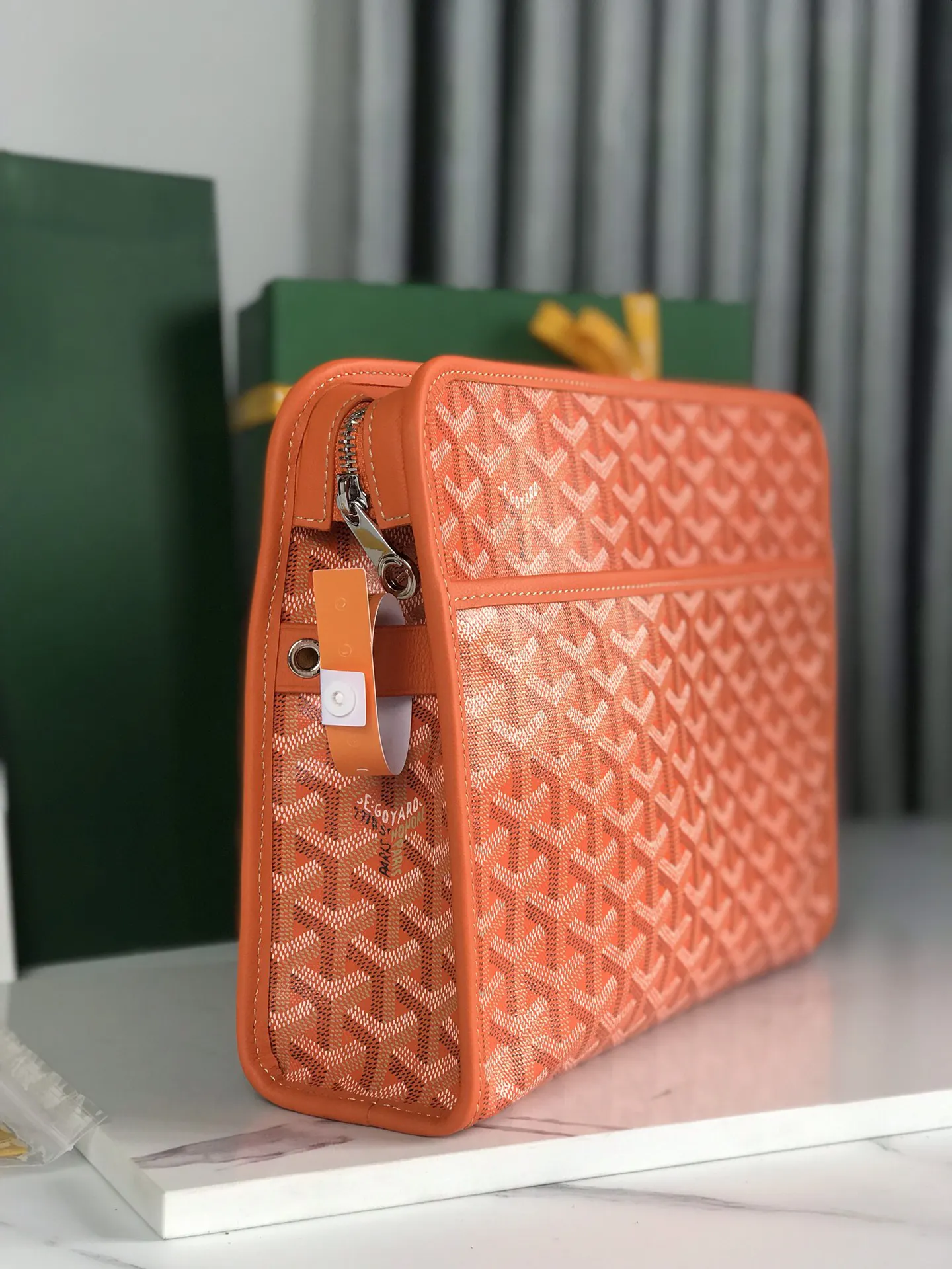 Goyard 黄色 牛皮 手拿包 精致手拿款