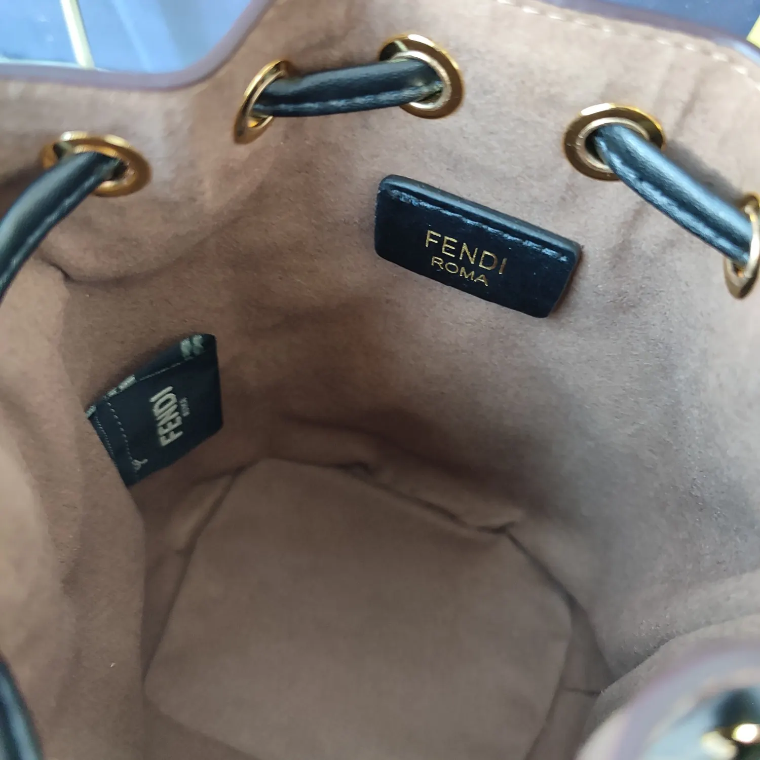 Fendi 啡色 芬迪F 咖啡色 Mon Tres 水桶包 休闲水桶款