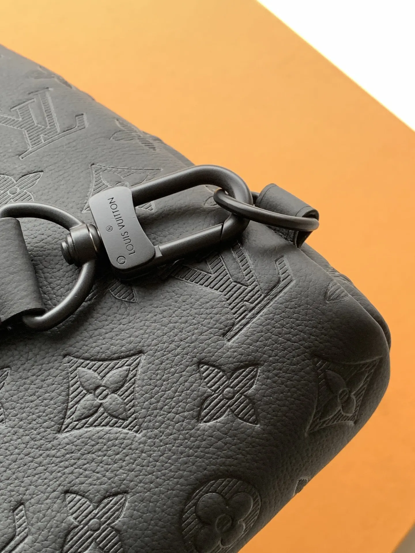 LV Black Embossed Triangle Crossbody Bag Image 6 LV Black Embossed Triangle Crossbody Bag Image 6