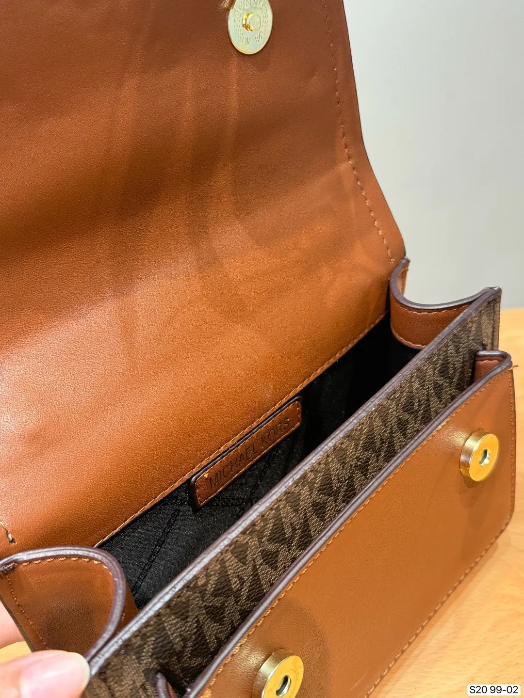 棕色 老花 皮革 MICHAEL KORS HEATHER系列 链条包 精致链条款
