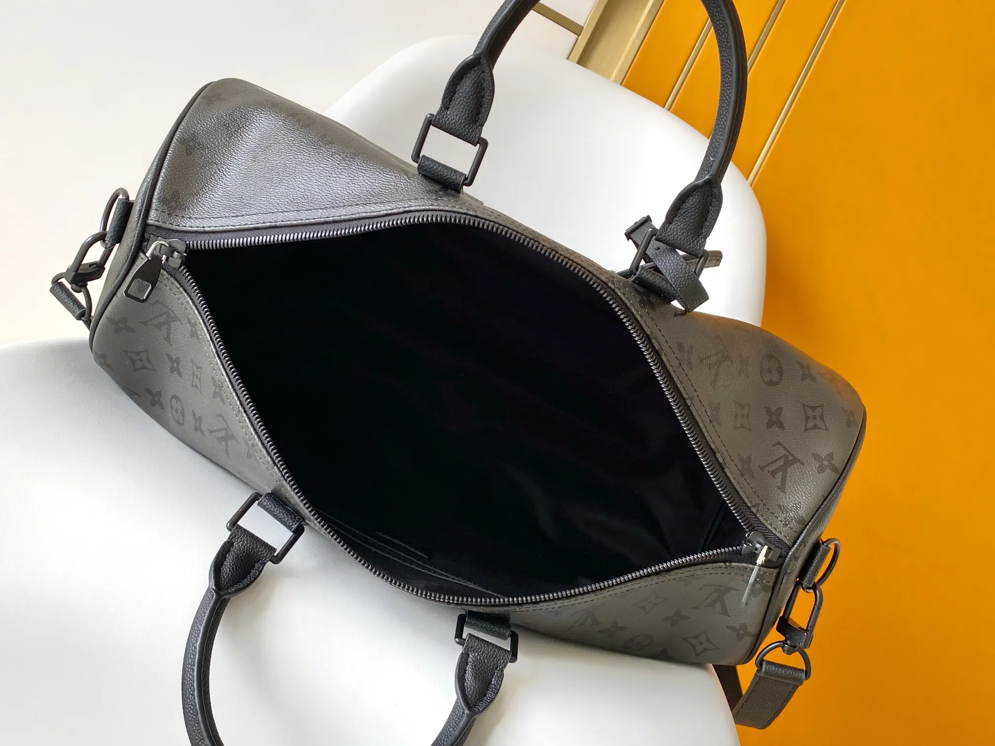 Keepall 灰色 牛皮 旅行包 大容量旅行款