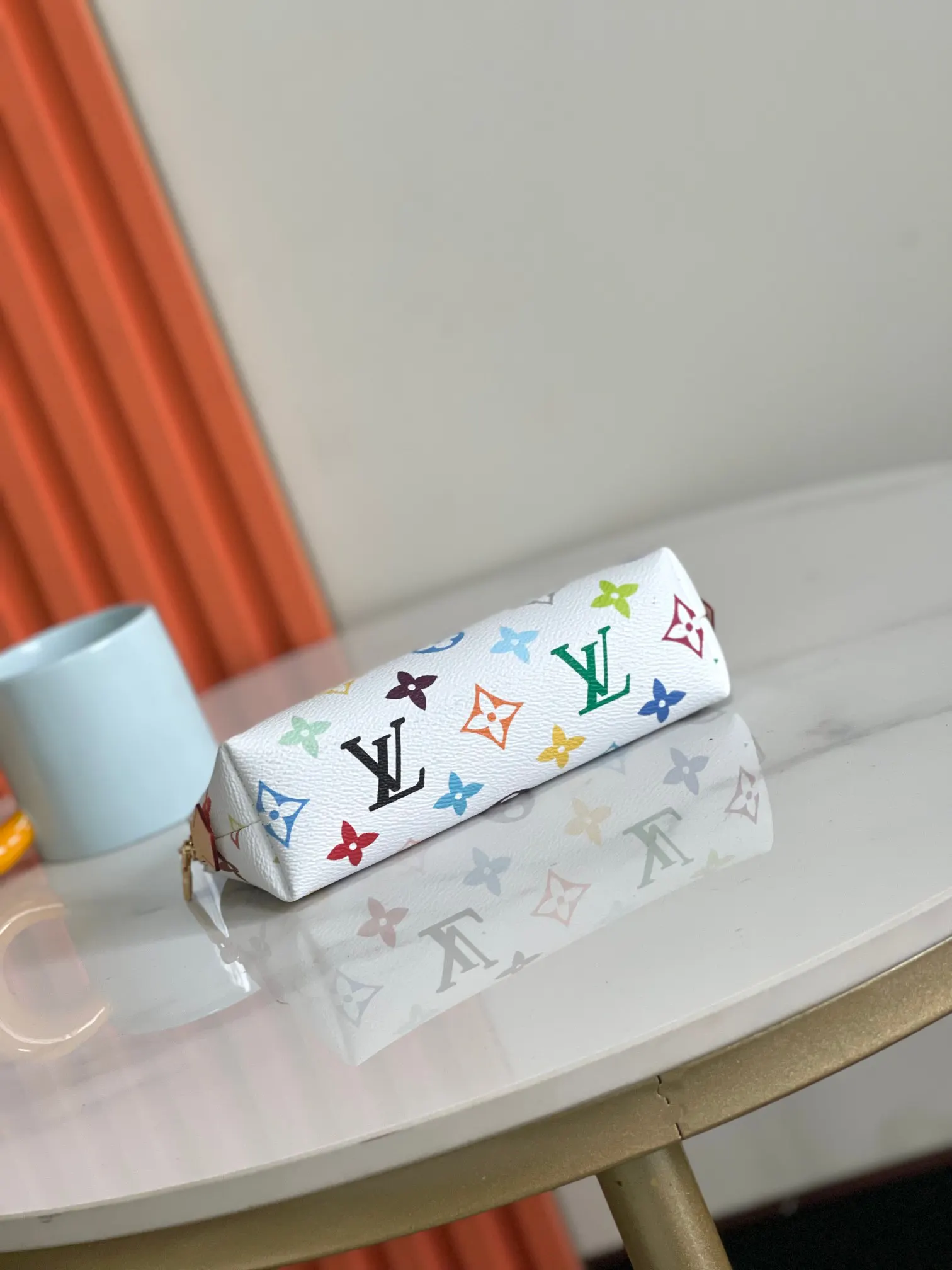 LV 帆布 贴袋方便收納小件物品 化妝包 便携收納款