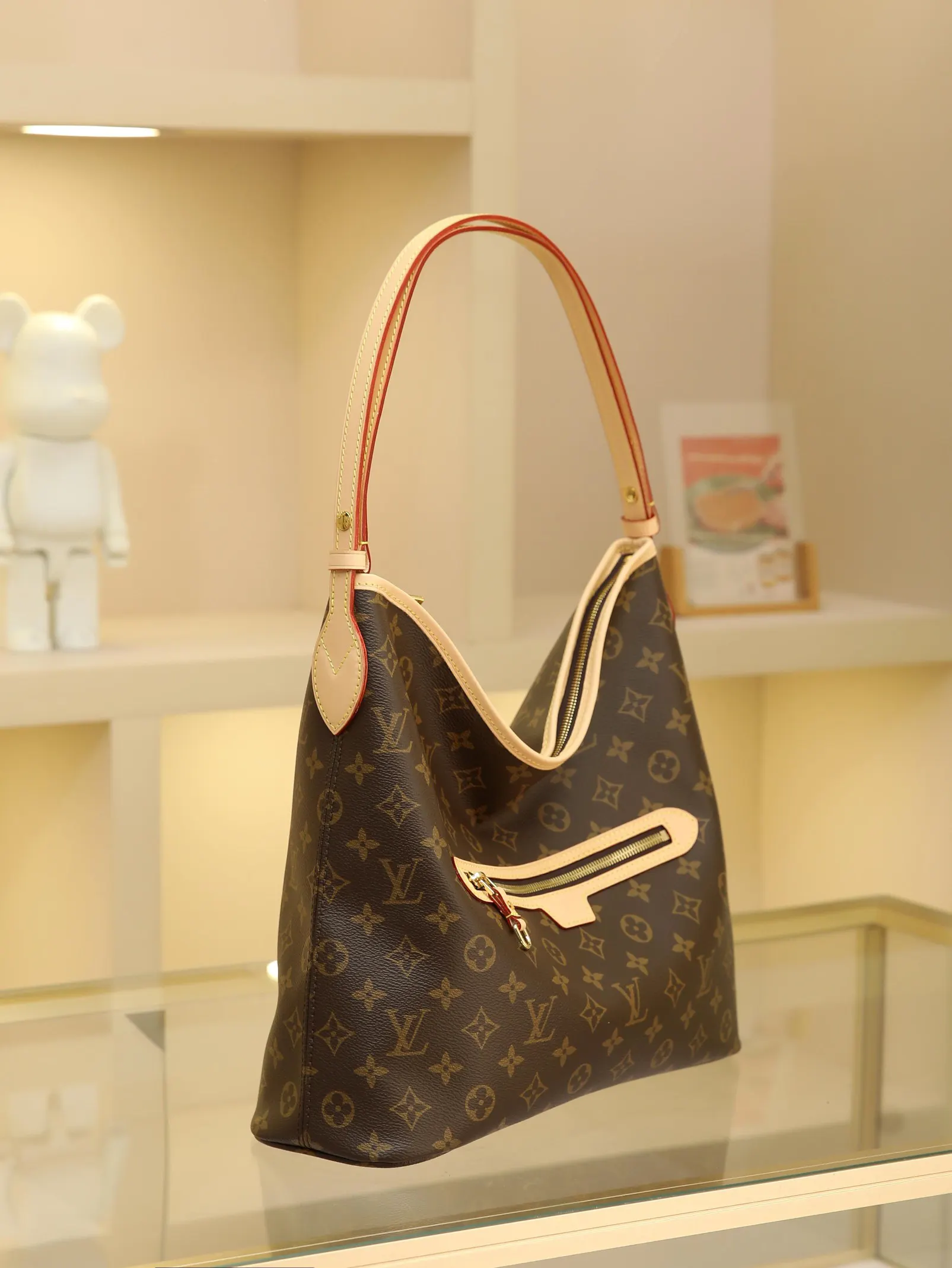 Louis Vuitton Monogram Top Handle Bag Commuter Leather