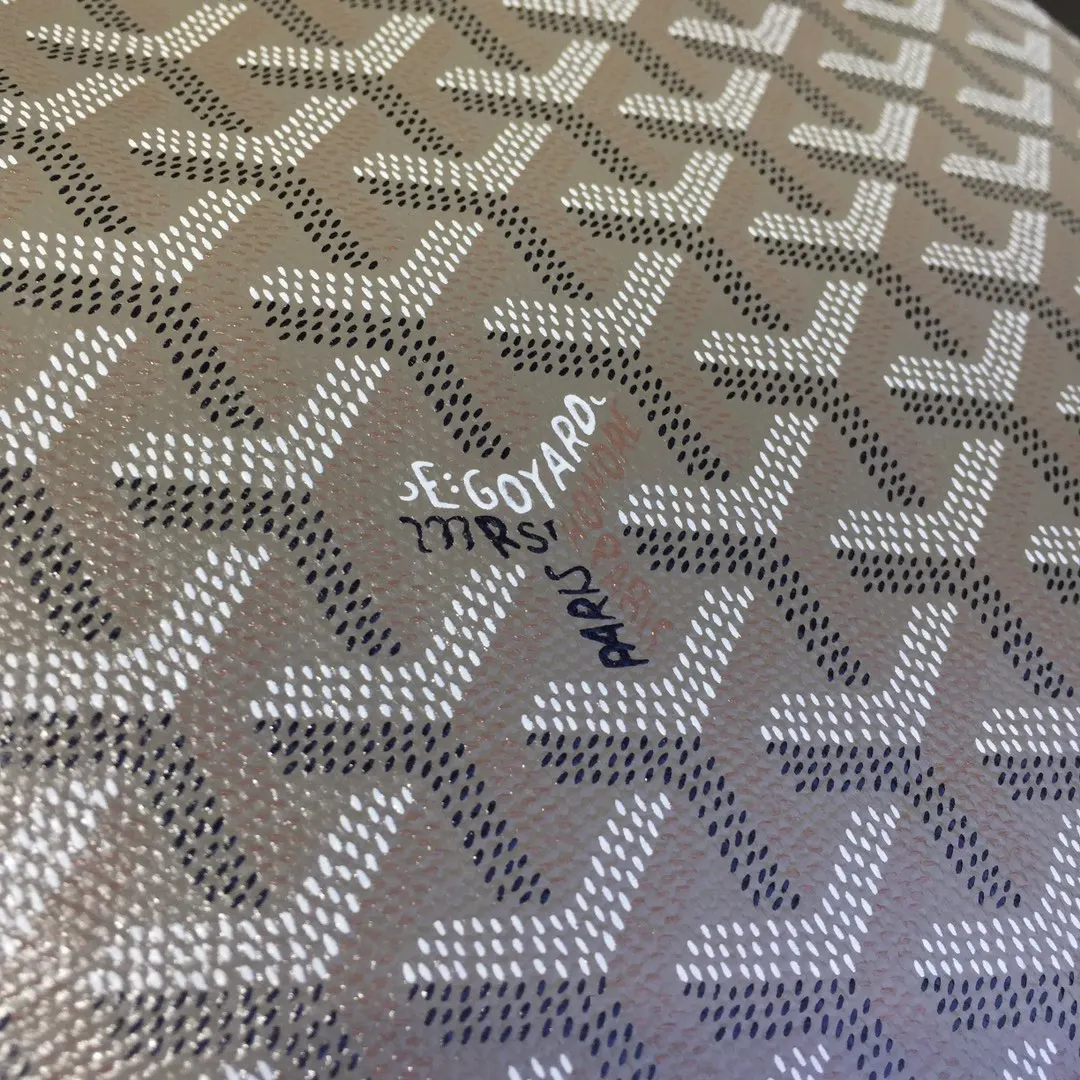 Goyard 戈雅 双面可用 充满法式优雅 订制Y字母涂鸦料 皮轻 旅行包 大容量旅行款