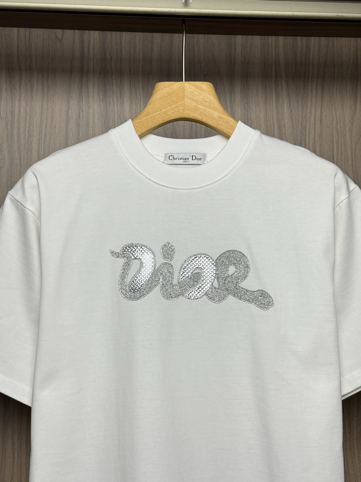 Dior 白色手写字母短袖T恤 实拍休闲