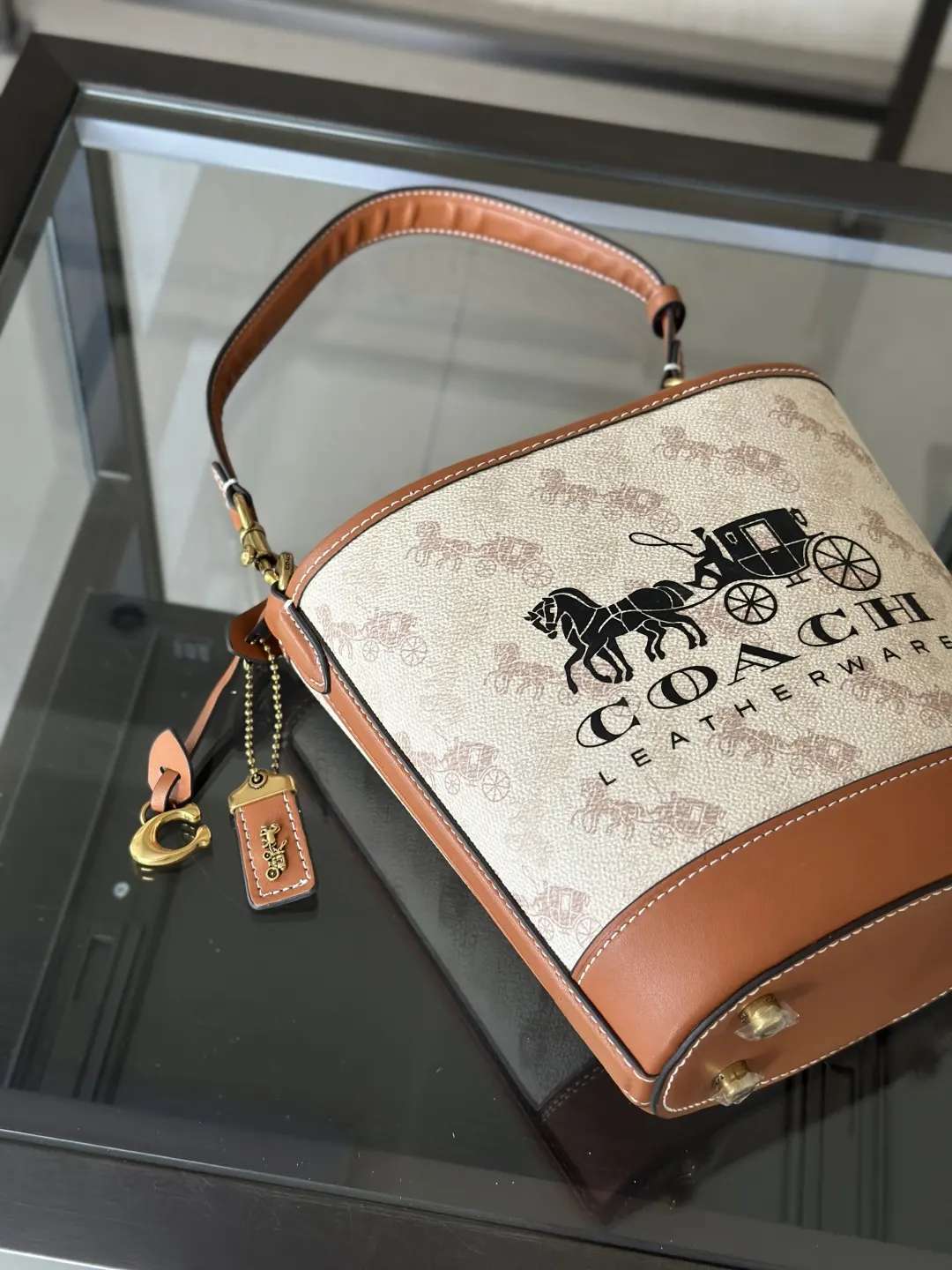 Coach 牛皮 雙肩包 实用雙肩款