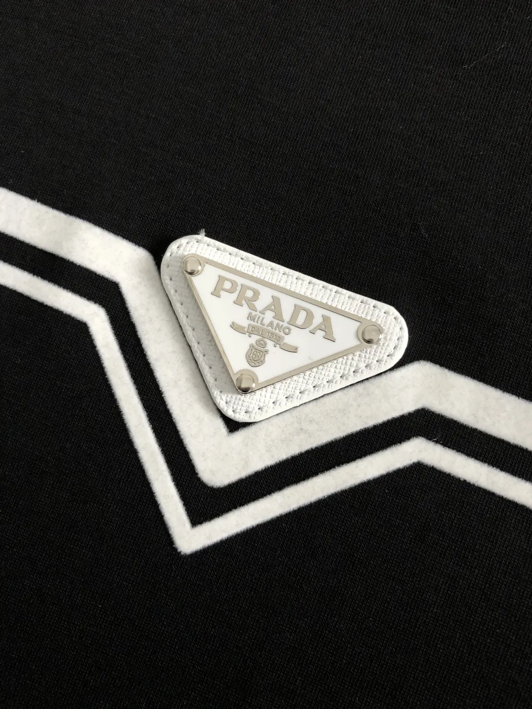 Prada 黑色Logo短袖T恤 休闲