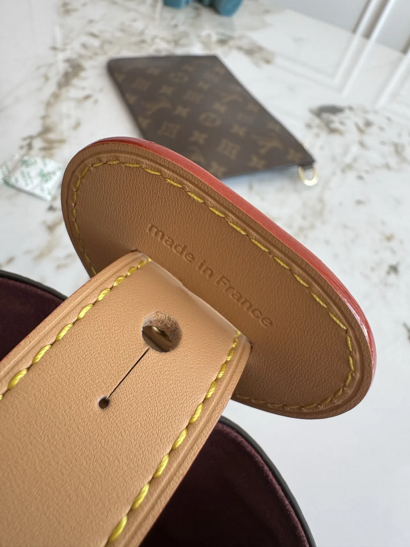 Monogram Organizer Pouch Travel Leather