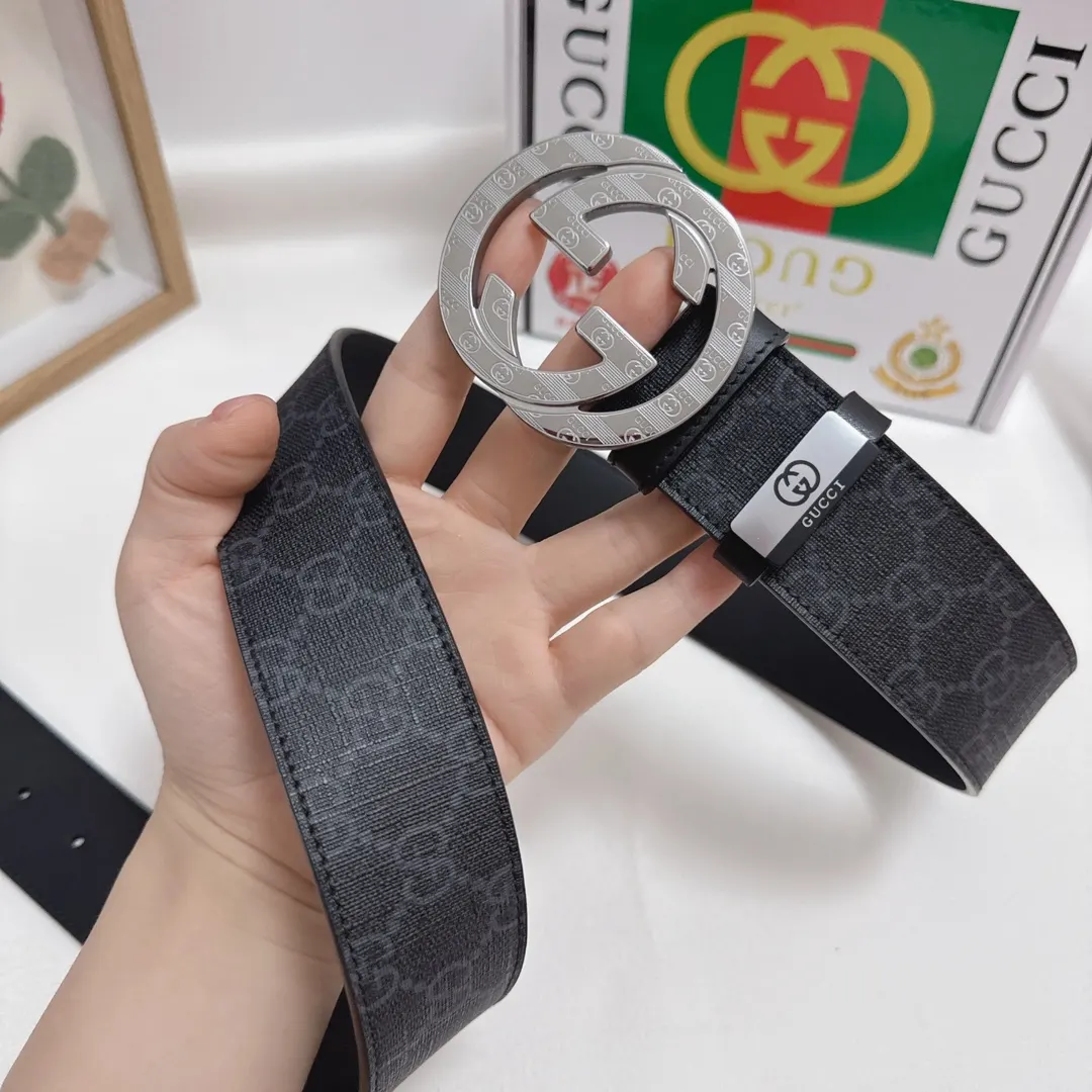 Gucci Double G 双G扣牛皮腰带