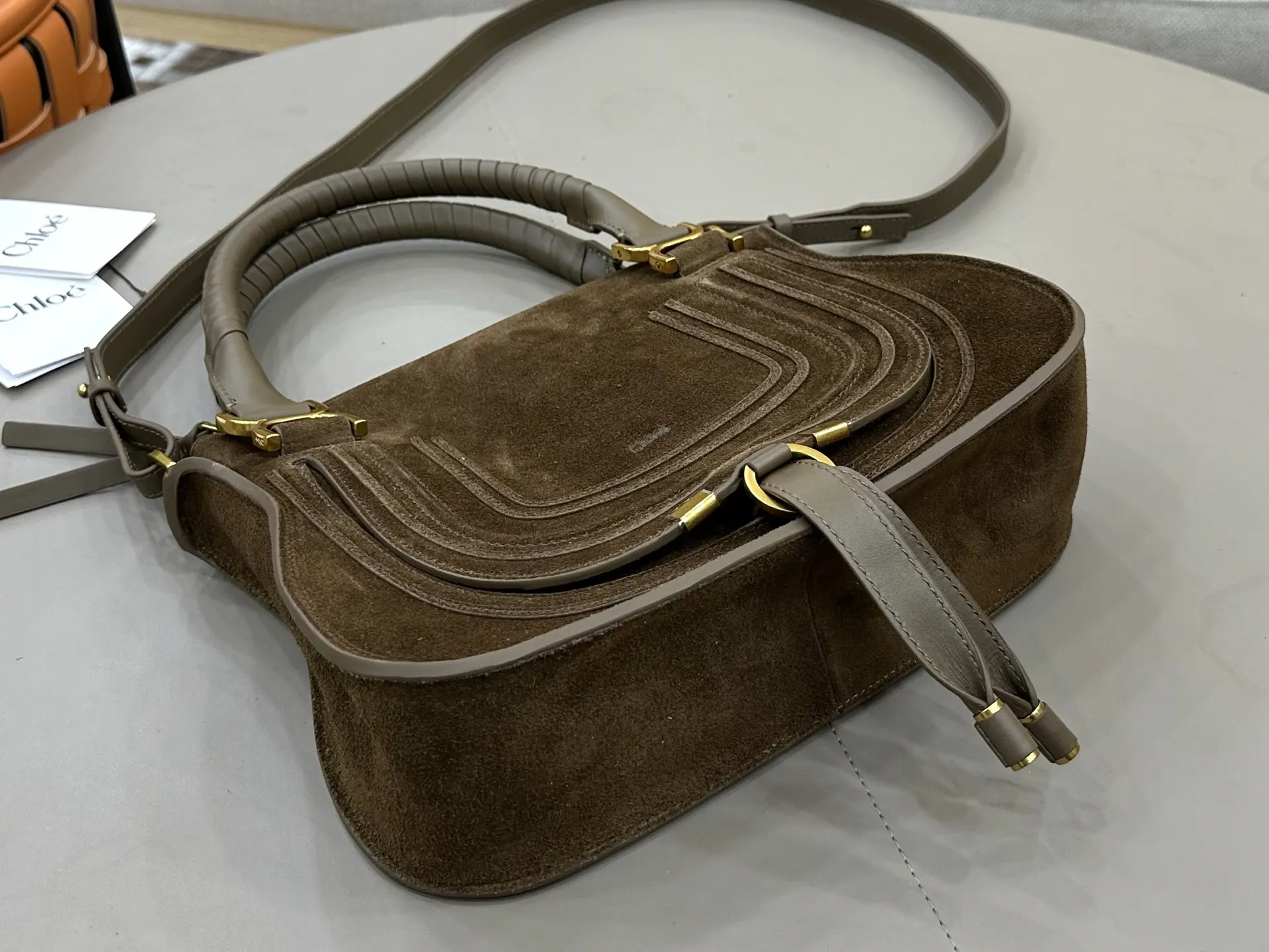 小牛皮 Chloe Marcie马鞍包 斜背包 輕便斜挎款