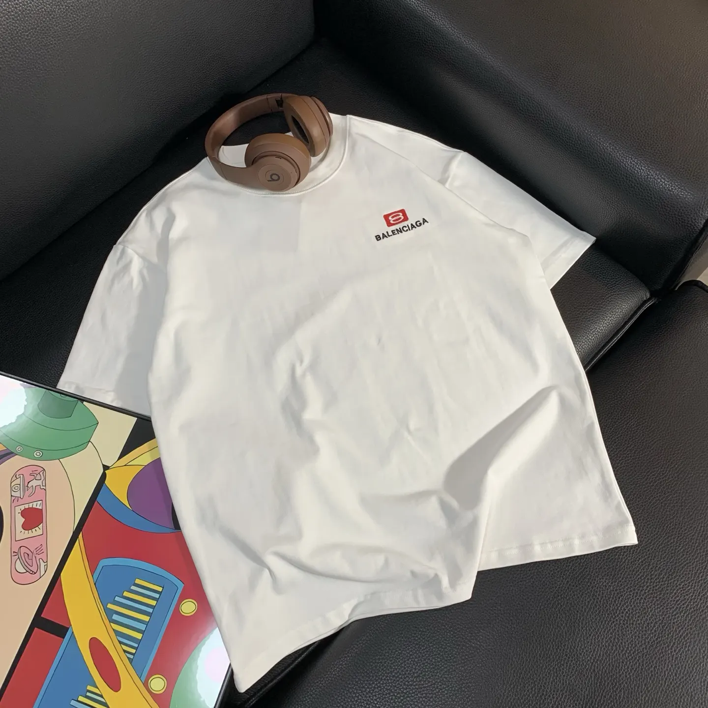 Balenciaga Black Cotton Short Sleeve T-Shirt Loose