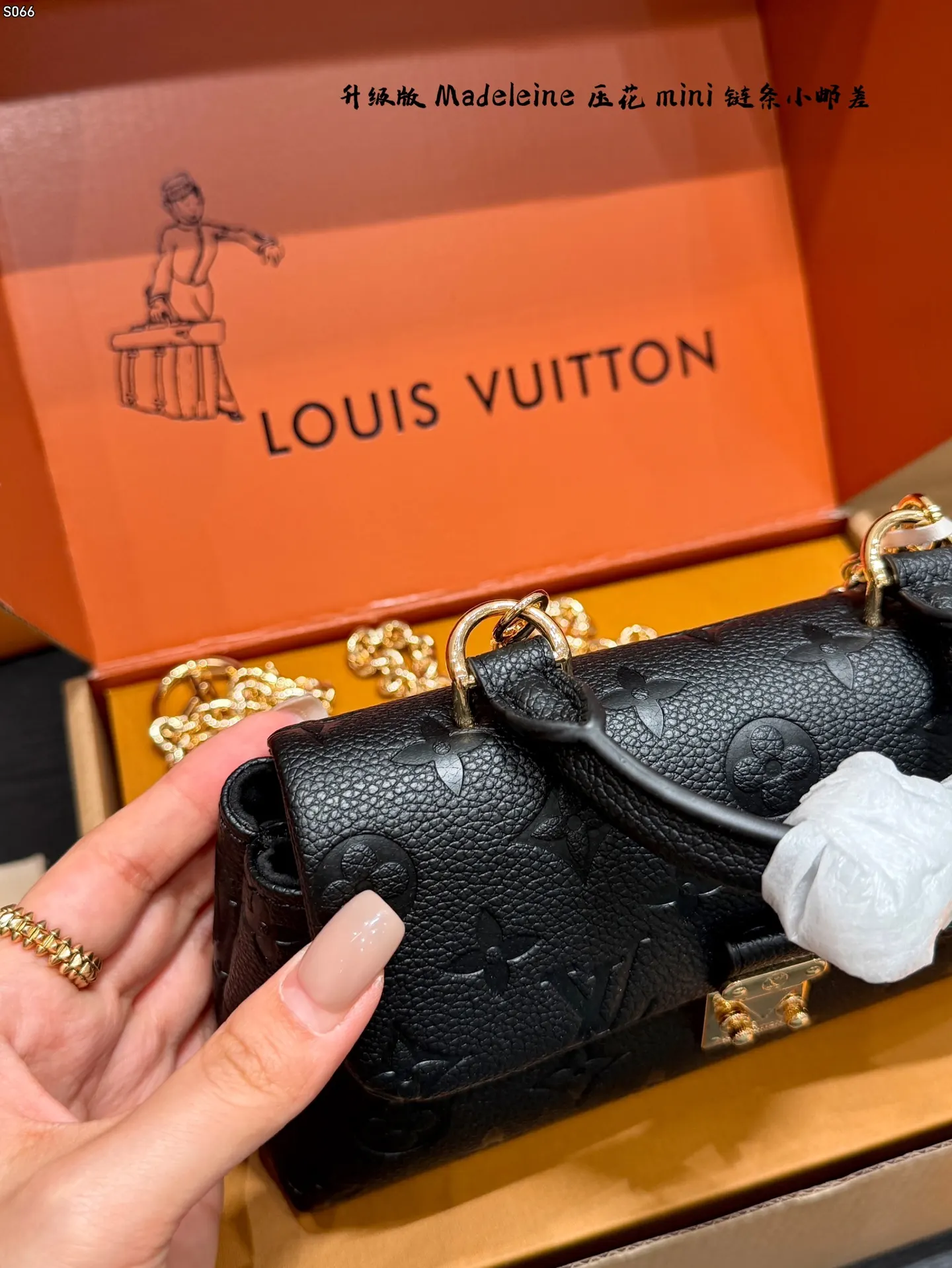 Louis Vuitton Monogram Chain Bag Leather