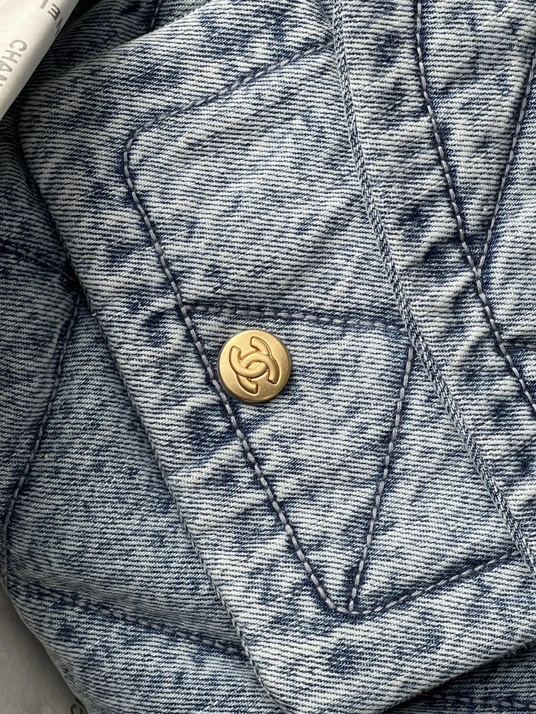 CHANEL 金色 牛仔 鏈條包 精致鏈條款