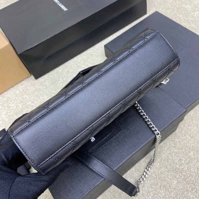 黑色 牛皮 批 精品专供 黑色球纹 銀链 鏈條包 精致鏈條款