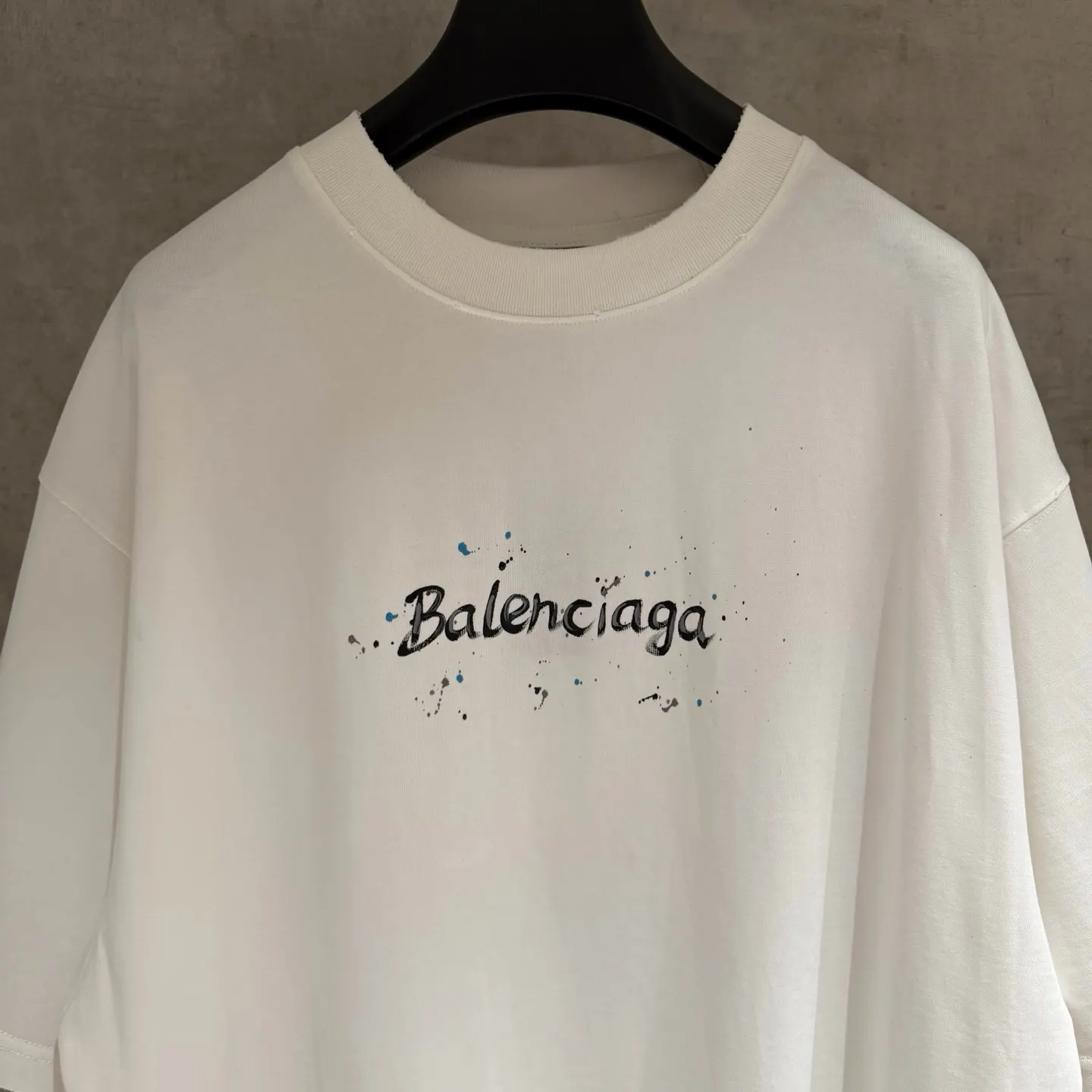 Balenciaga 25Ss Embroidery Cotton Short Sleeve T-Shirt Street