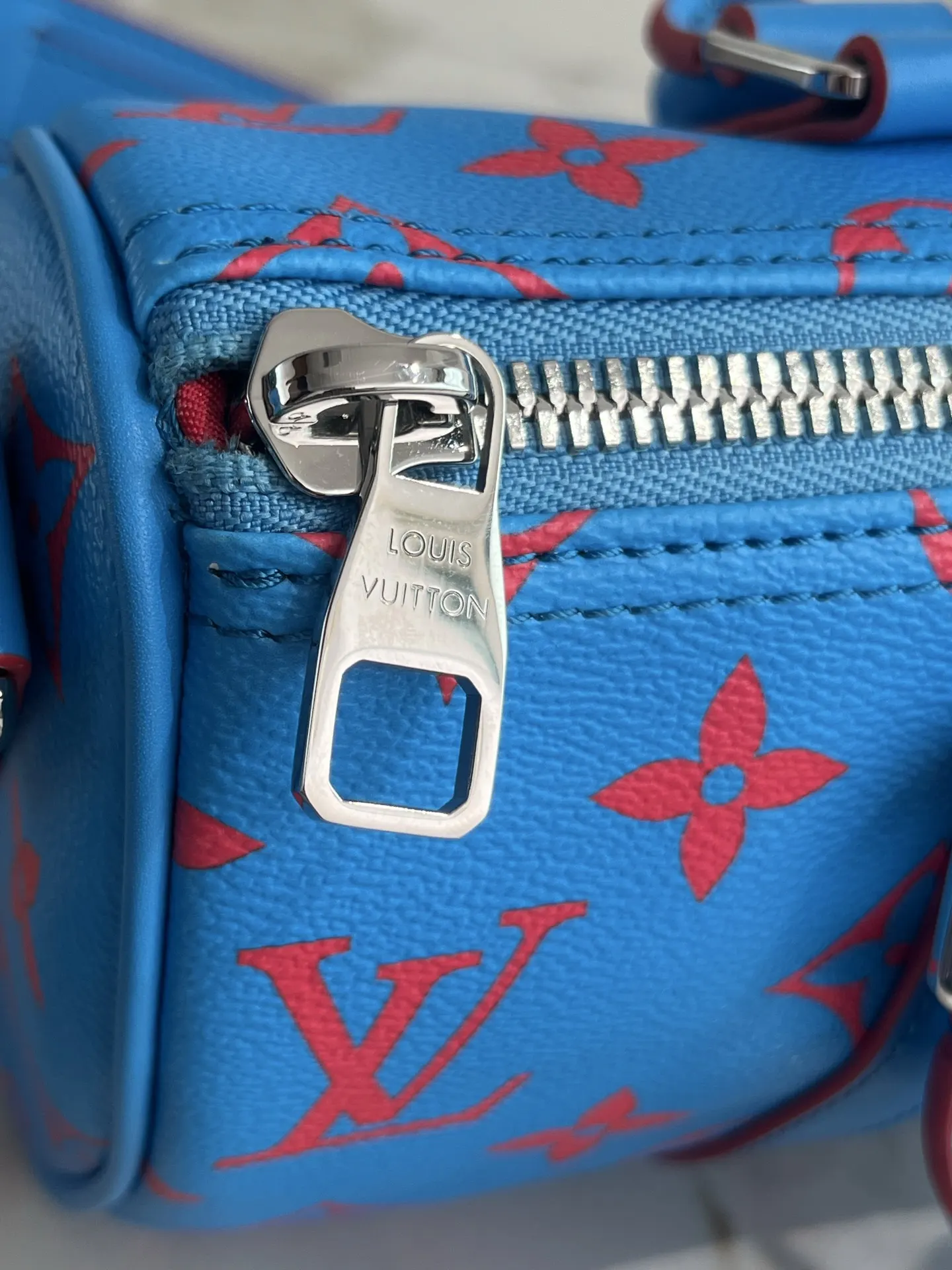 LV Blue Monogram Handbag Image 7 LV Blue Monogram Handbag Image 7