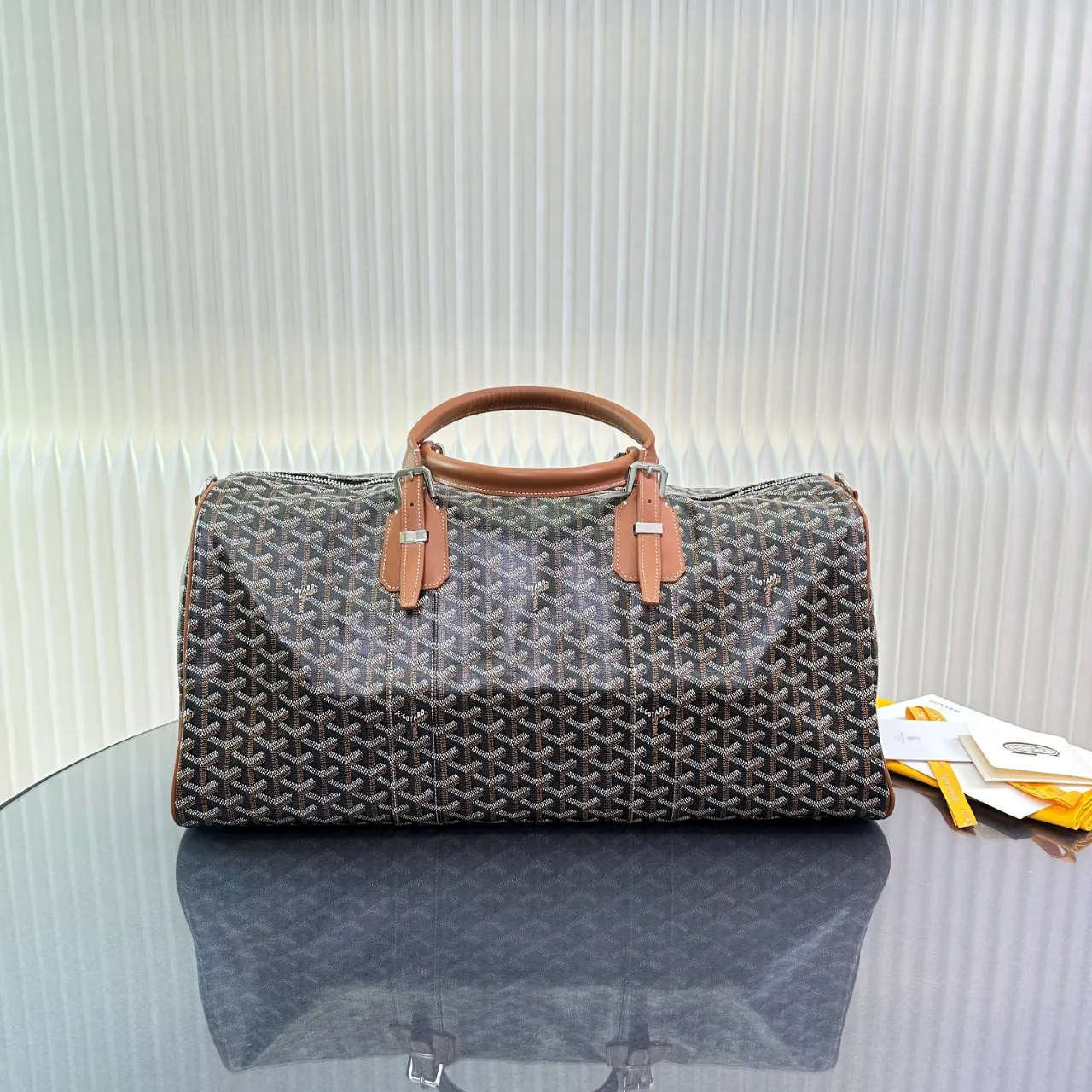 Goyard 黃色 BOSTON 旅行袋適合在机舱内使用 通过搭 一 大容量旅行款