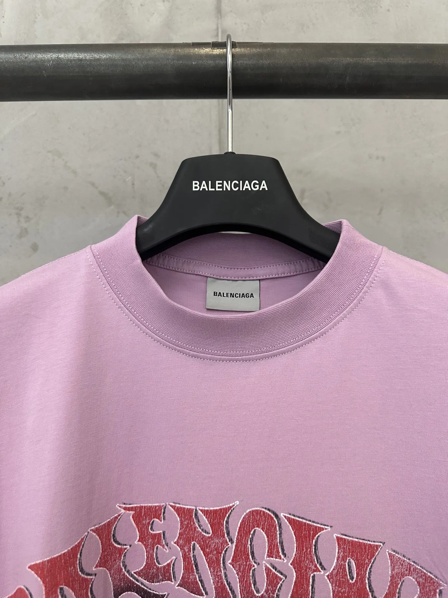 Balenciaga 26SS 黑色 印花 短袖T恤 街头休闲款