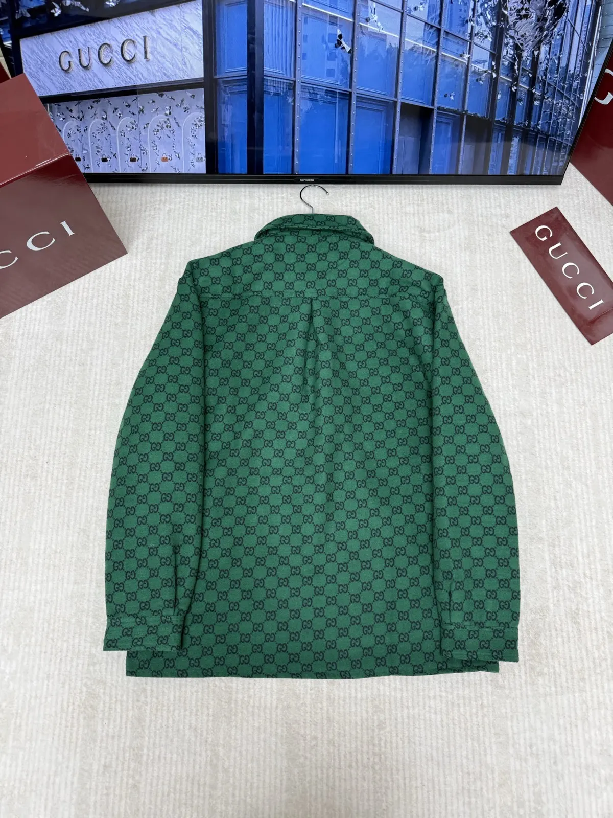 Gucci 绿色 Monogram 夹克