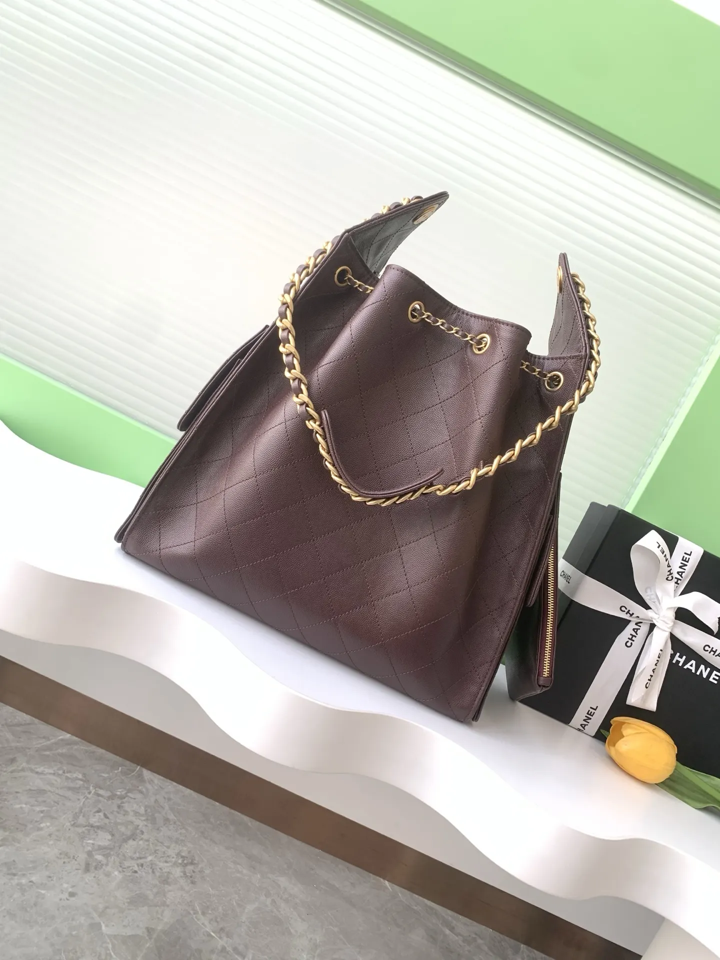 CHANEL Hobo 进口 免税 球纹皮嘻哈包 腋下包 復古腋下背款