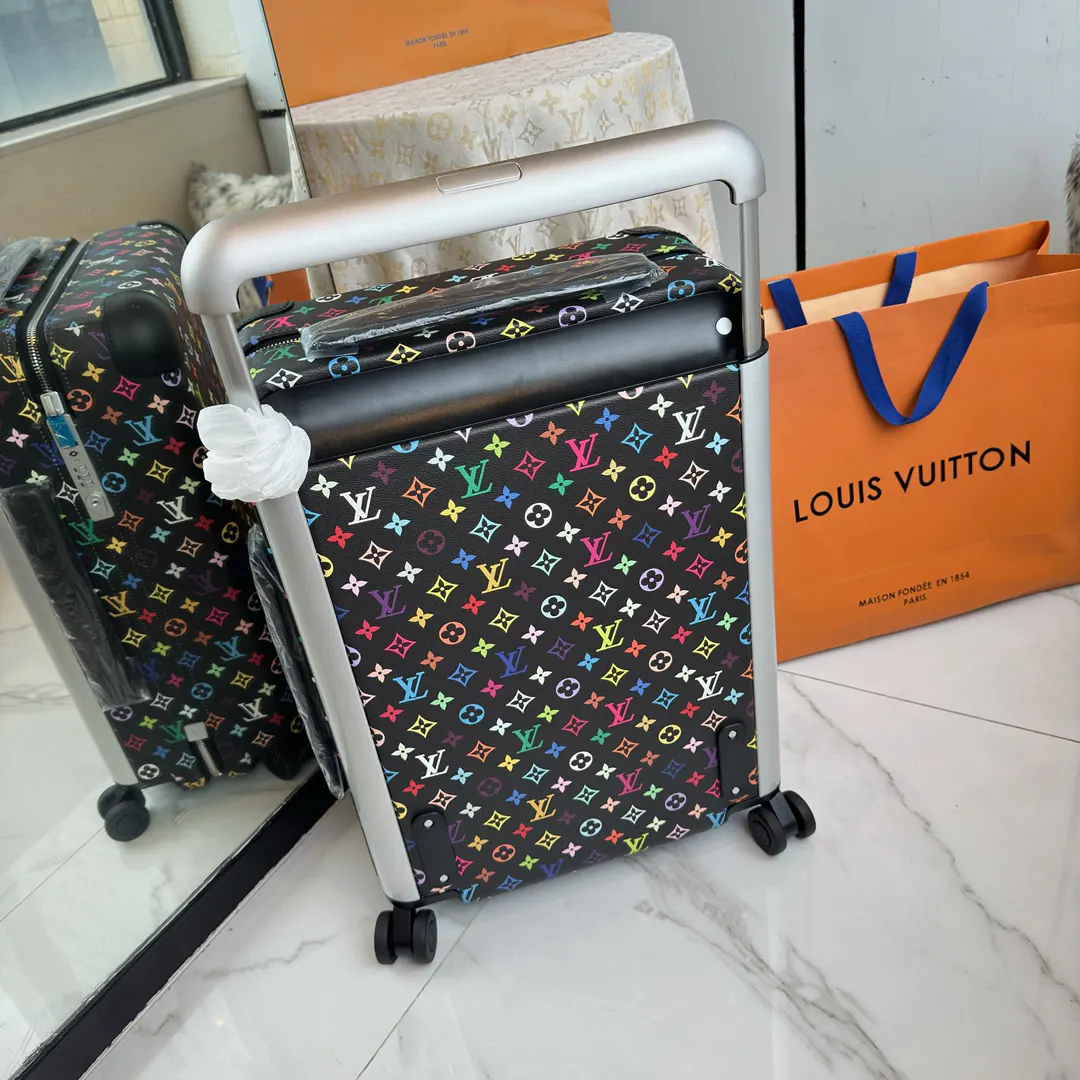 LV 老花 帆布 ｜ 版 登机行李箱 四轮 旅行拉杆款 輕便出行款