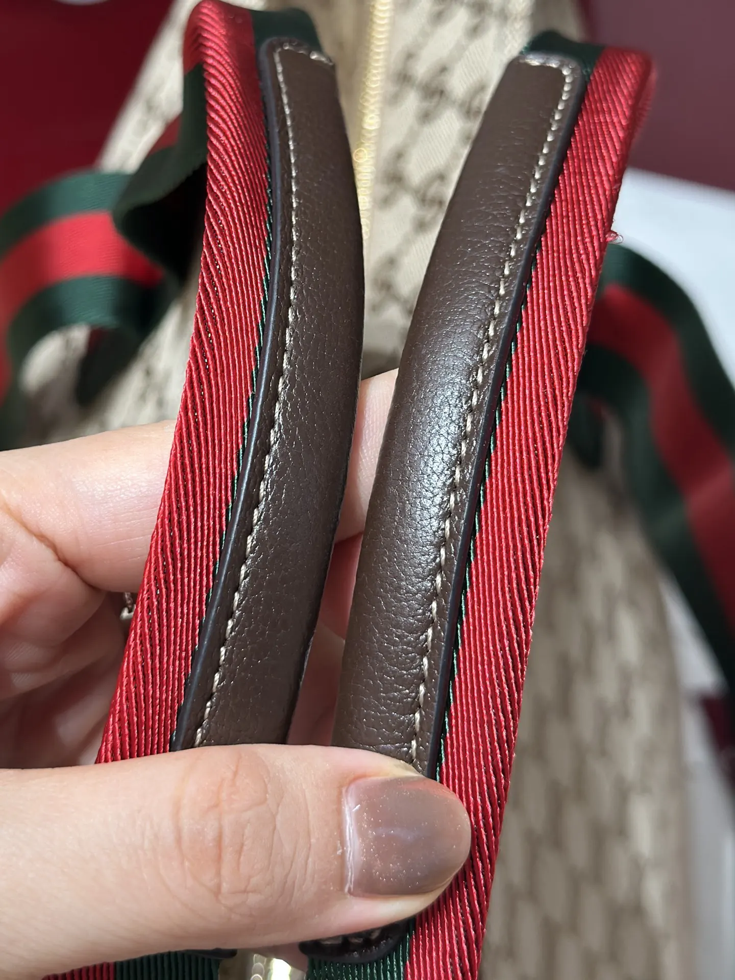 Gucci 棕色 金色 帆布 托特包 大容量托特款