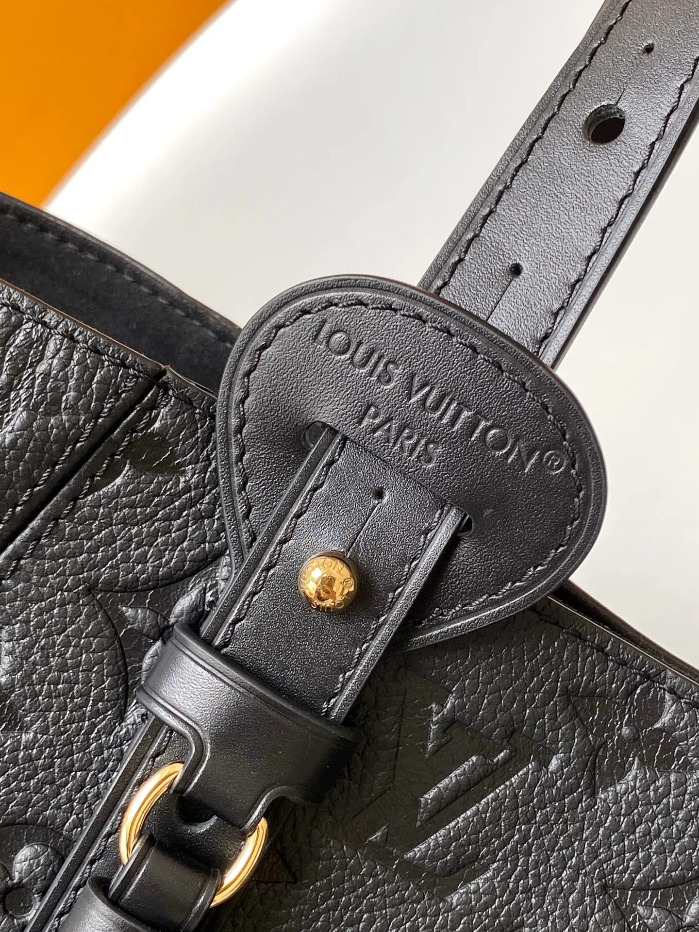 Louis Vuitton Black Gray Tote Bag Leather