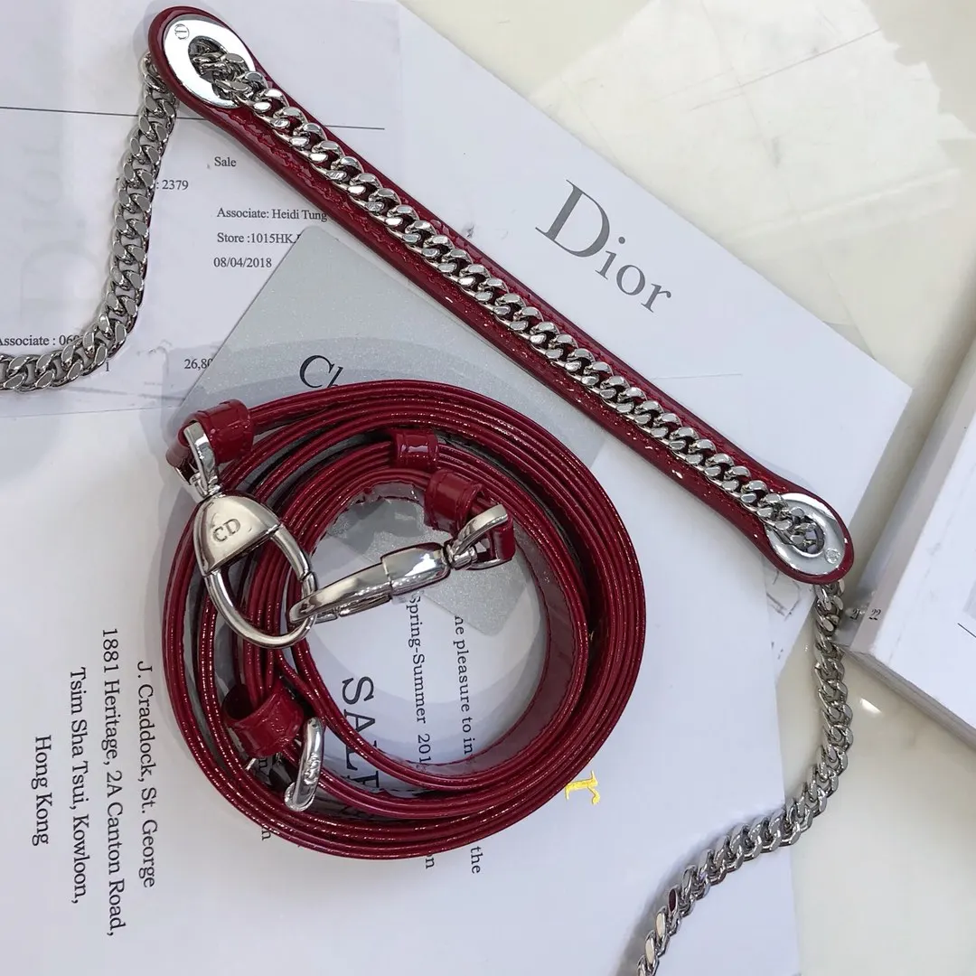 Dior Lady Dior 紅色 皮革 手提包