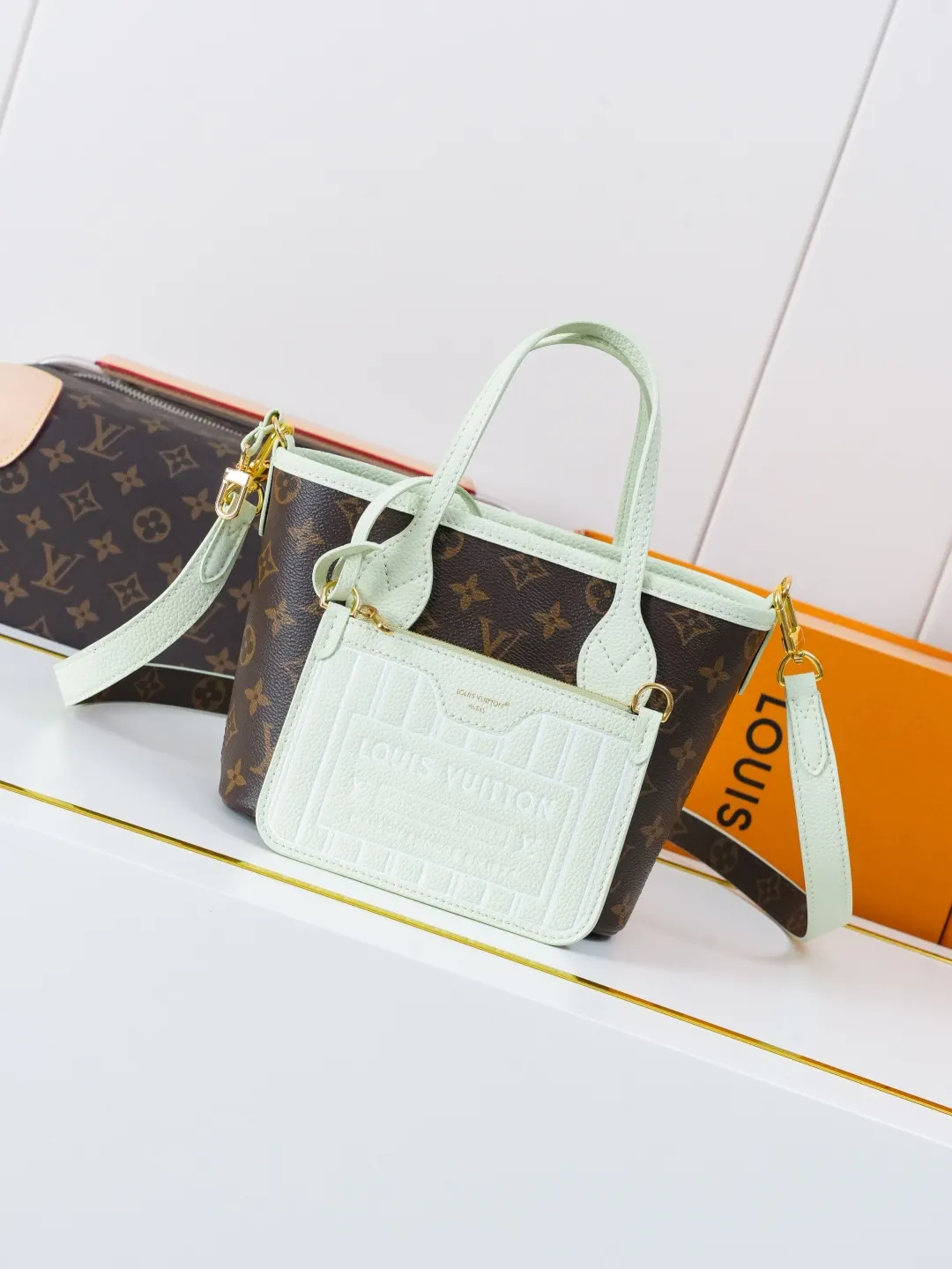 Neverfull 牛皮 收納包 旅行收納款