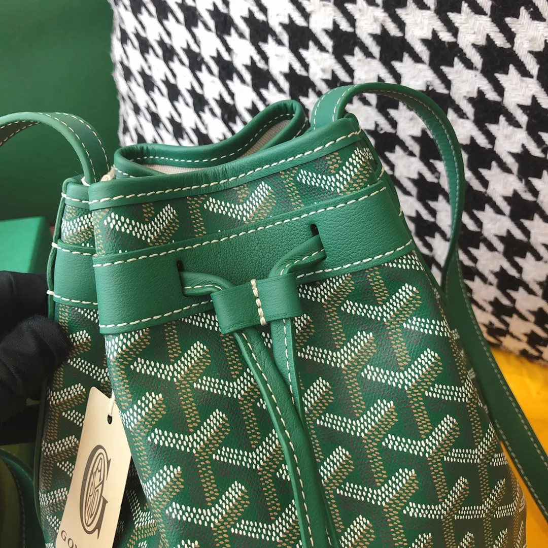 Goyard 老花 綠色 帆布 水桶包 休閒水桶款