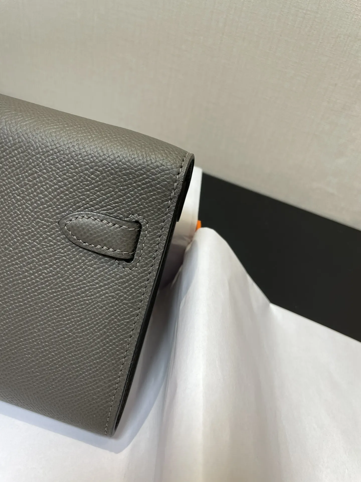 Hermès Kelly 锡器灰 Epsom掌纹牛皮 斜挎包
