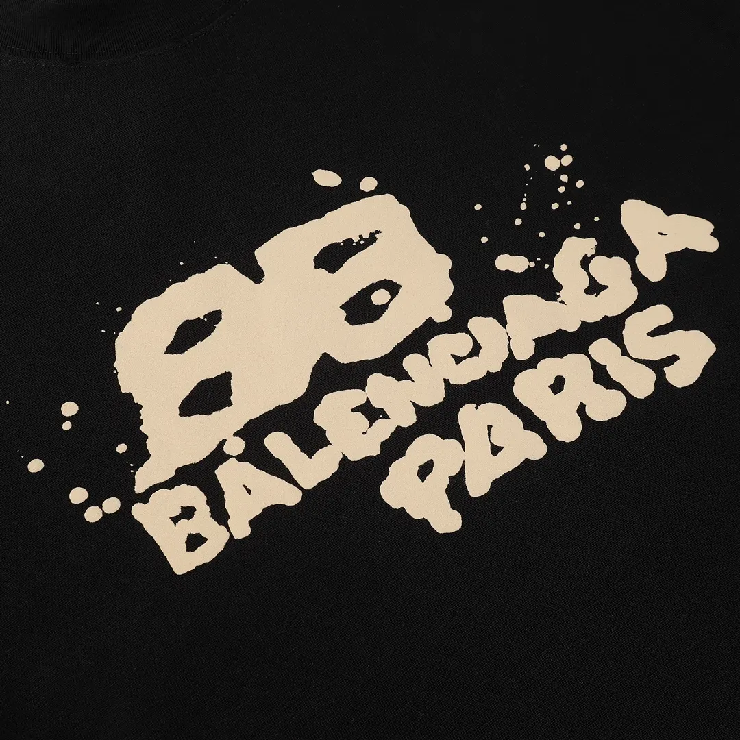 Balenciaga 黑色 短袖T恤 宽松休閒