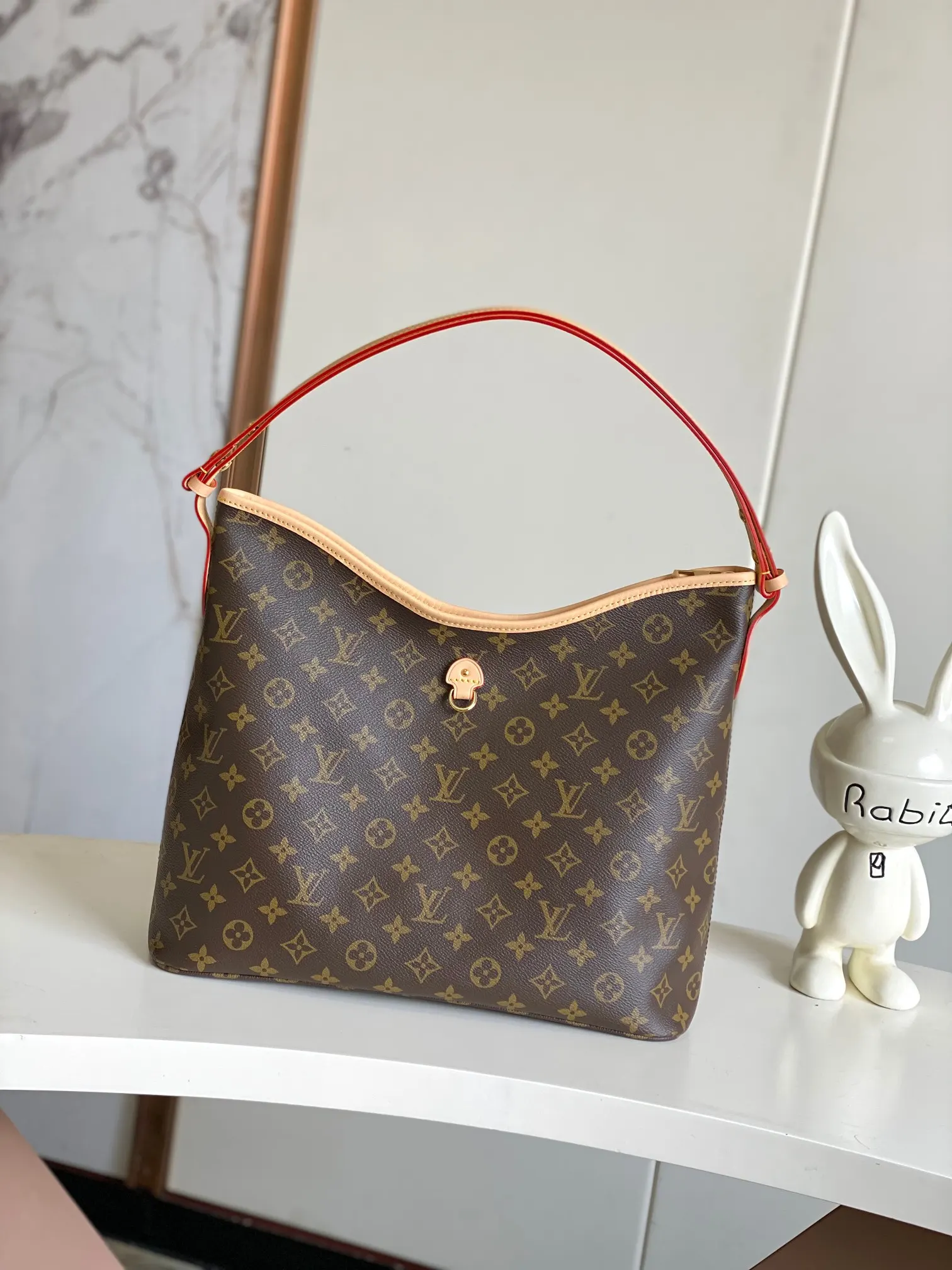Louis Vuitton Hobo Shoulder Bag Vintage Canvas