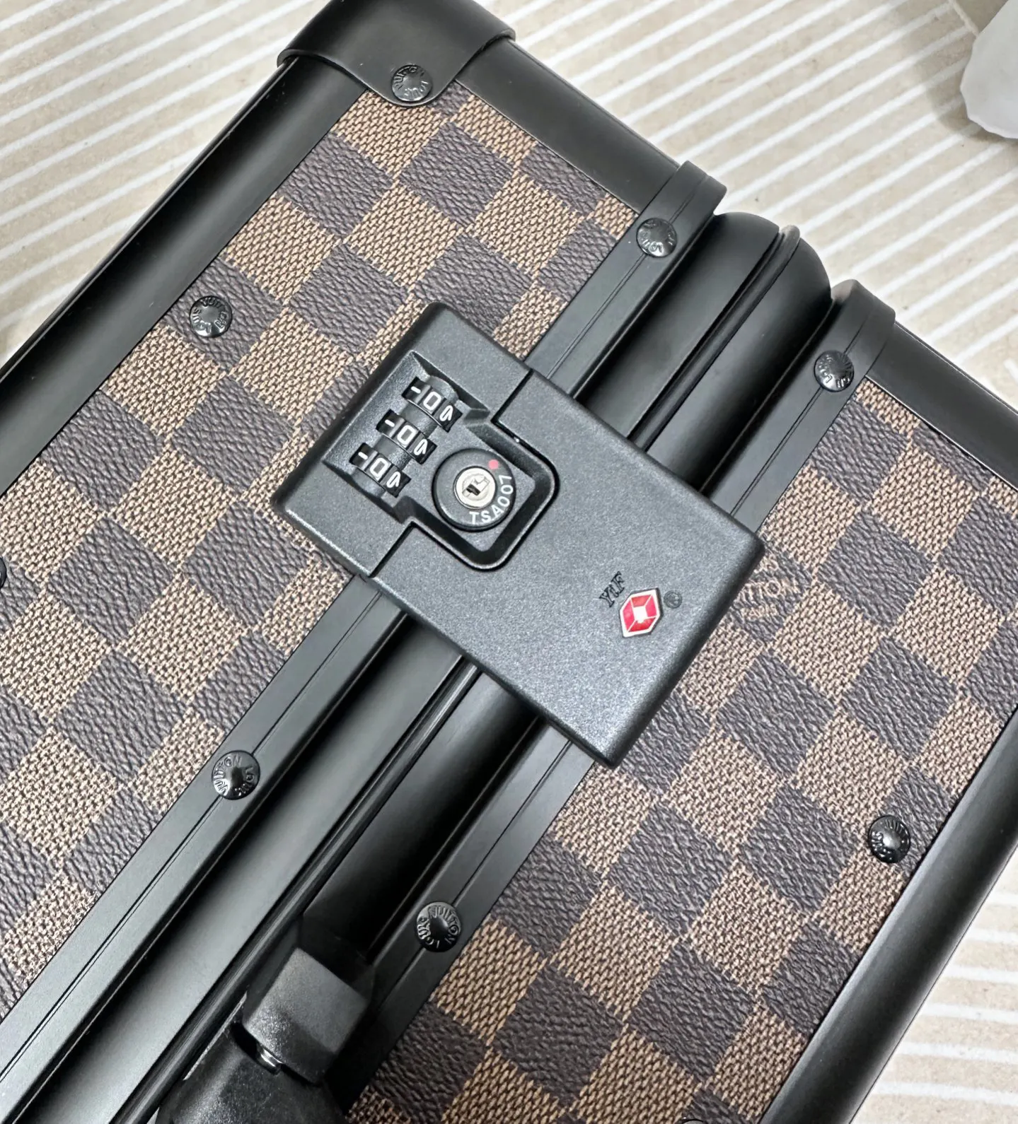 Black Monogram Suitcase Travel Lightweight Classic