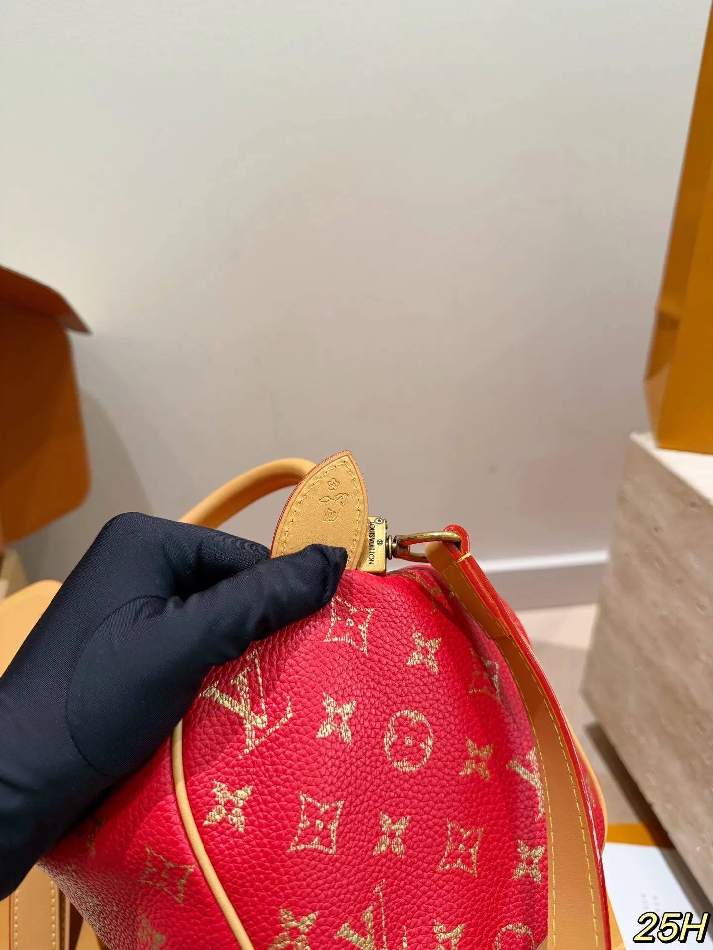 Louis Vuitton Speedy 红色 手提包 实拍款02