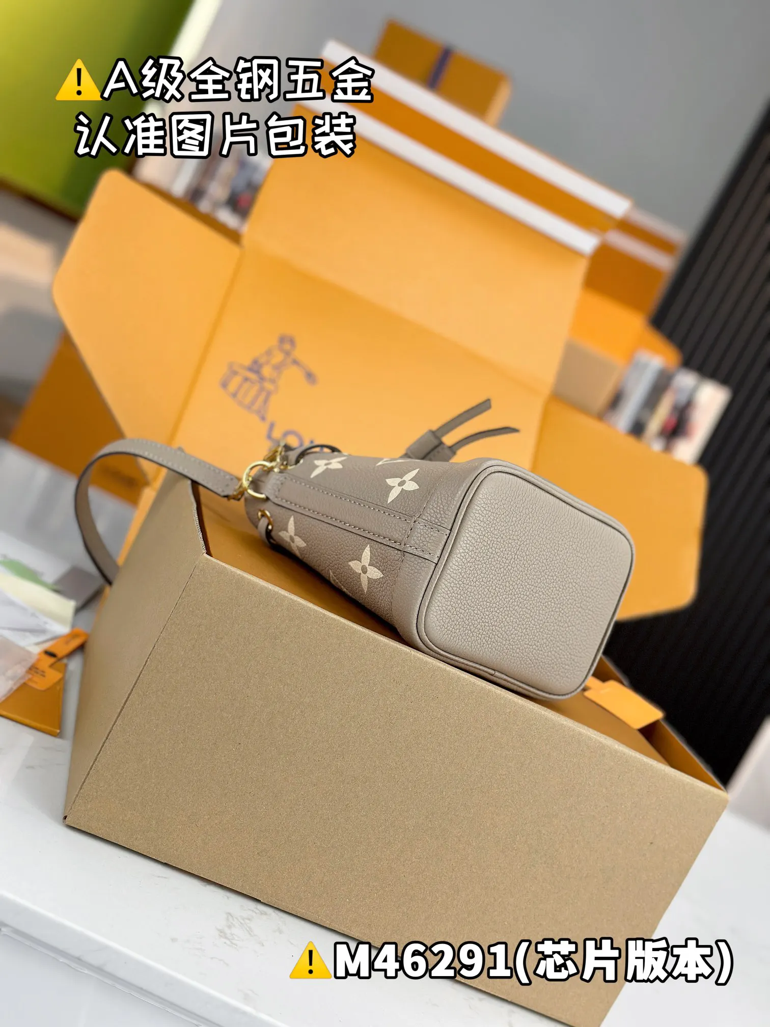 Louis Vuitton Noé 迷你 灰色 Monogram 水桶包