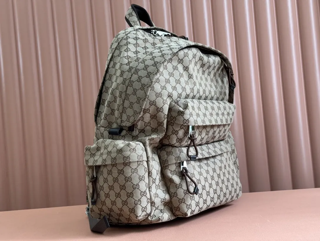 Beige Backpack Leather