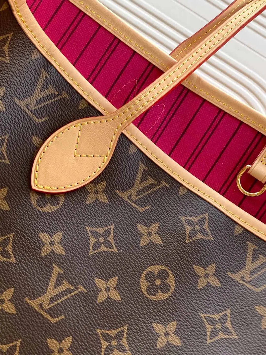 Neverfull 老花 牛皮 托特包 大容量托特款