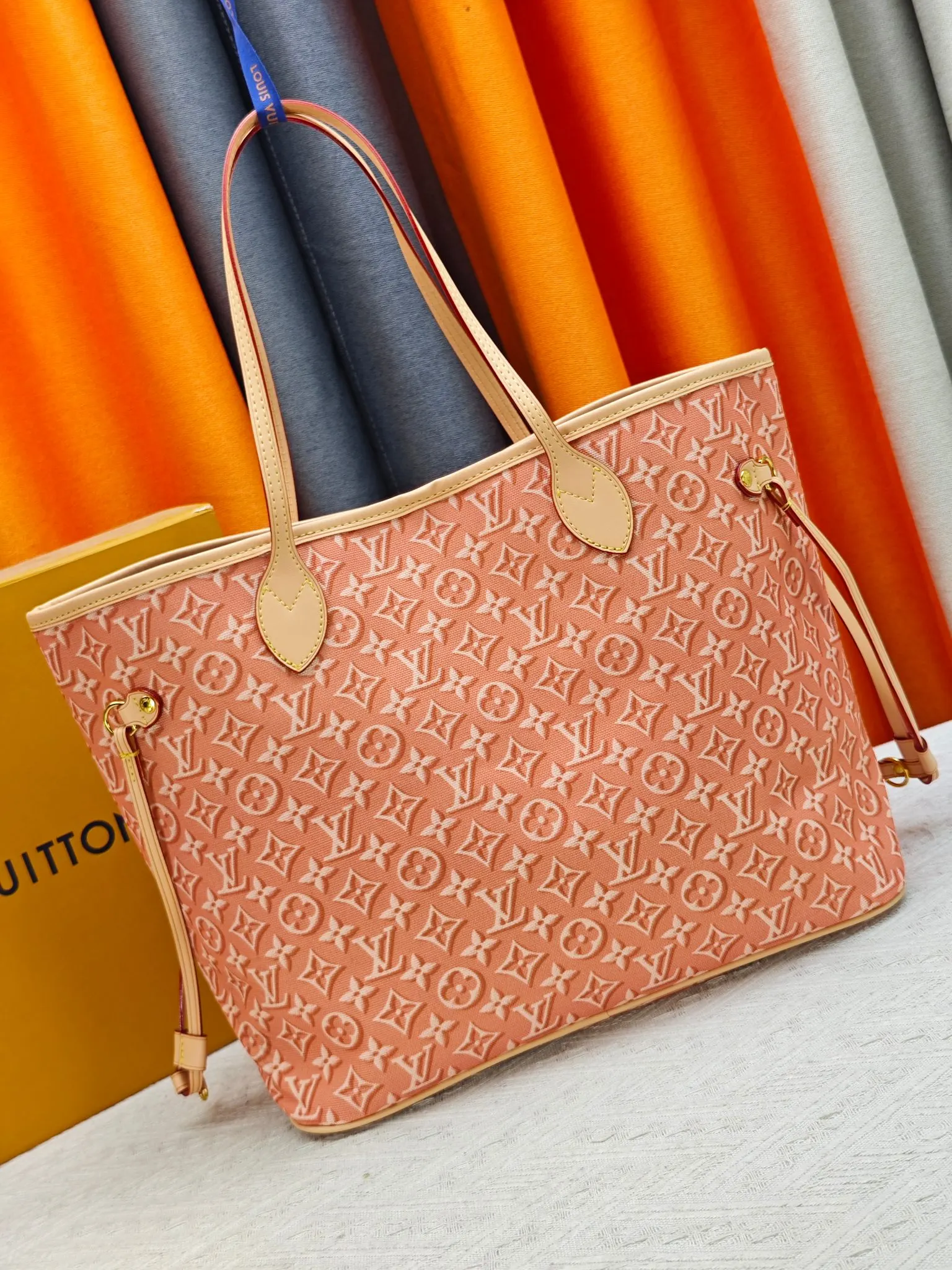 Neverfull 老花 牛仔 牛皮 收纳包 旅行收纳款